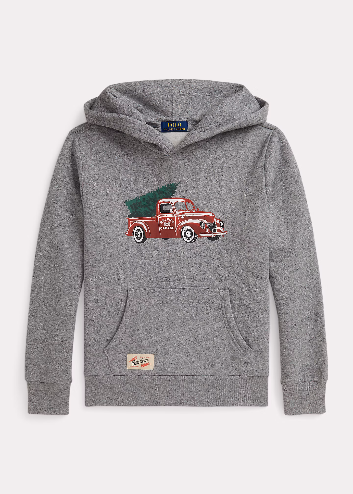 Fleece-Kapuzenpullover mit Truck-Motiv - RALPH LAUREN OUTLET