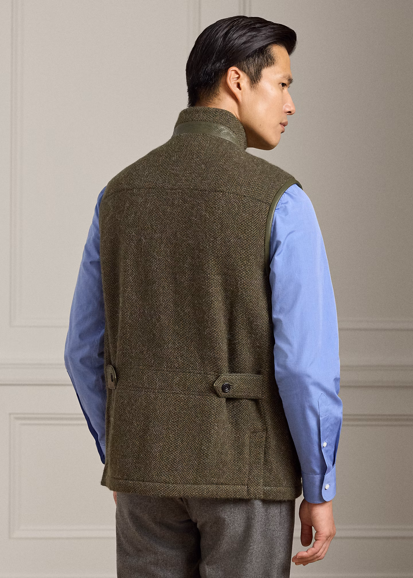 Woll-Kaschmir-Weste mit Fischgratmuster - RALPH LAUREN OUTLET