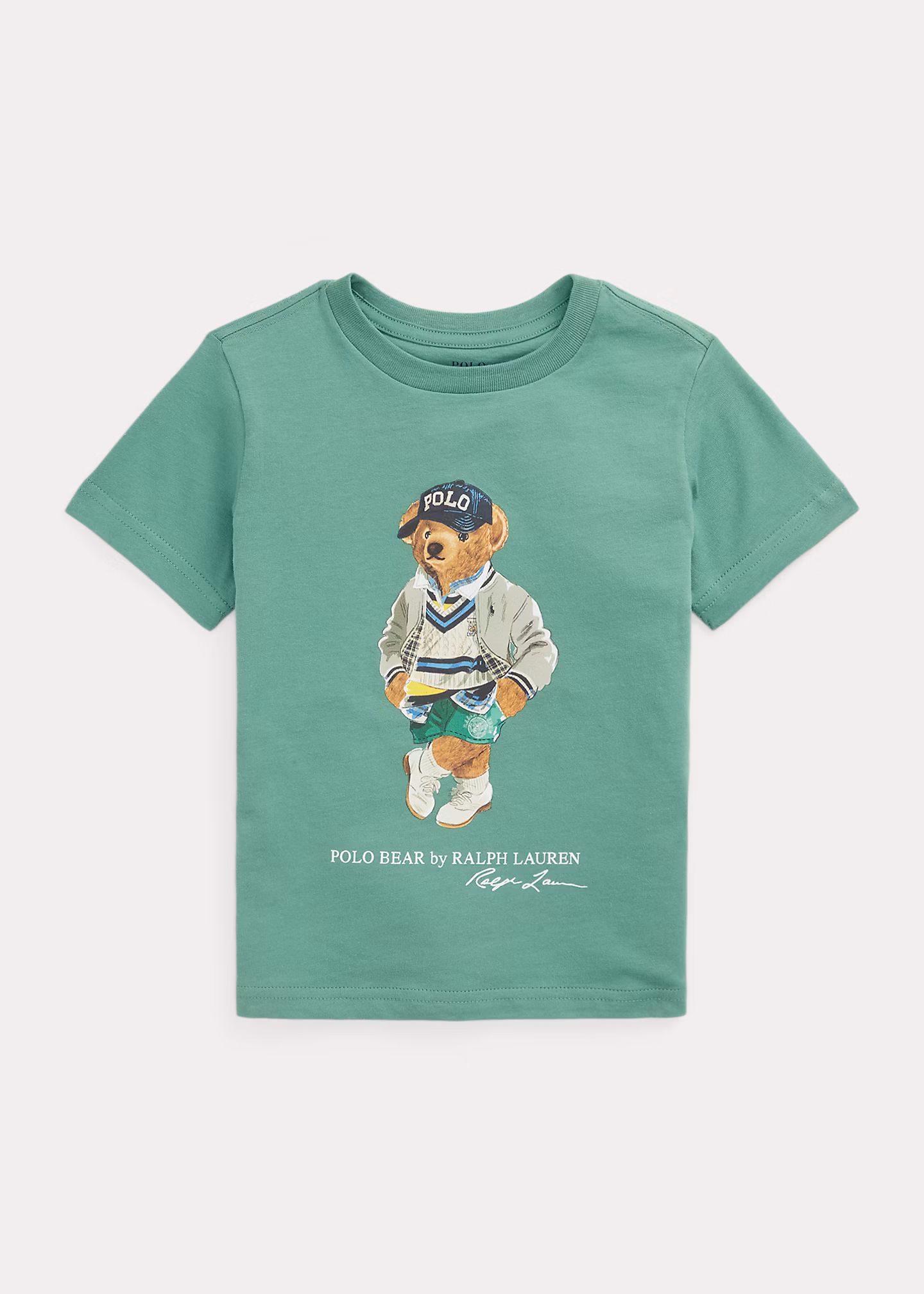 Baumwolljersey-T-Shirt mit Polo Bear - RALPH LAUREN OUTLET