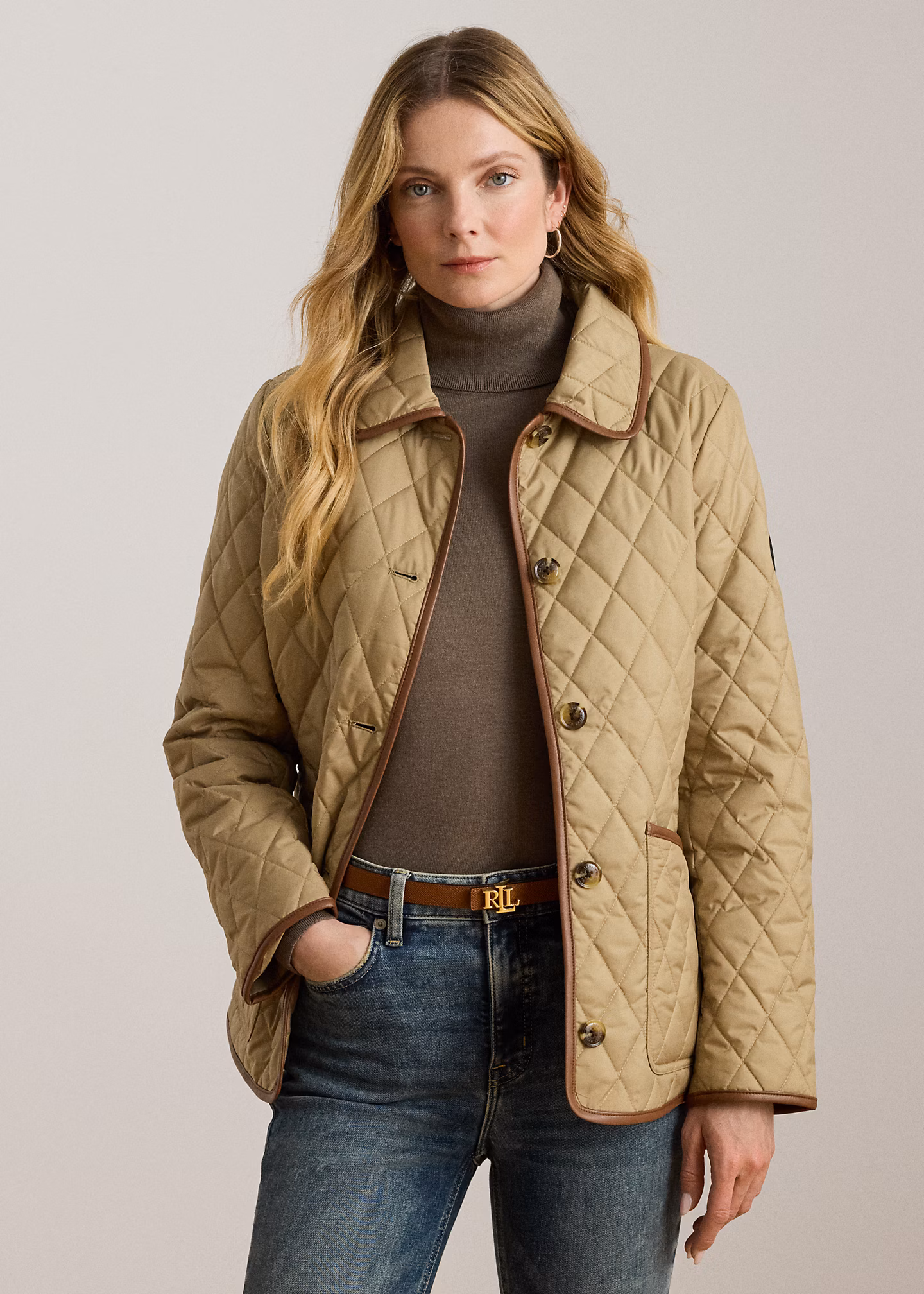Steppjacke mit Kunstlederbesatz - RALPH LAUREN OUTLET