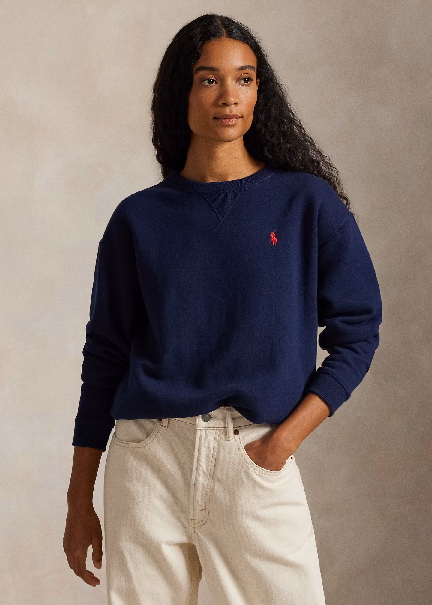 Rundhals-Sweatshirt aus Fleece - RALPH LAUREN OUTLET