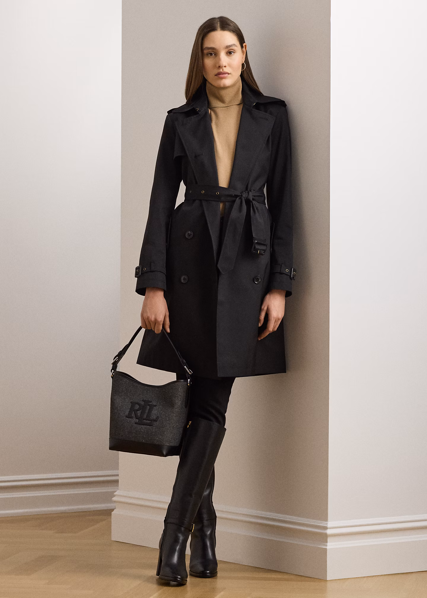Zweireihiger Trenchcoat mit Baumwolle - RALPH LAUREN OUTLET