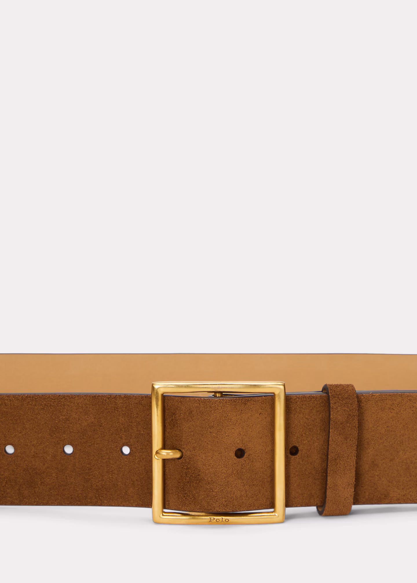 Wildledergürtel mit eckiger Schnalle - RALPH LAUREN OUTLET