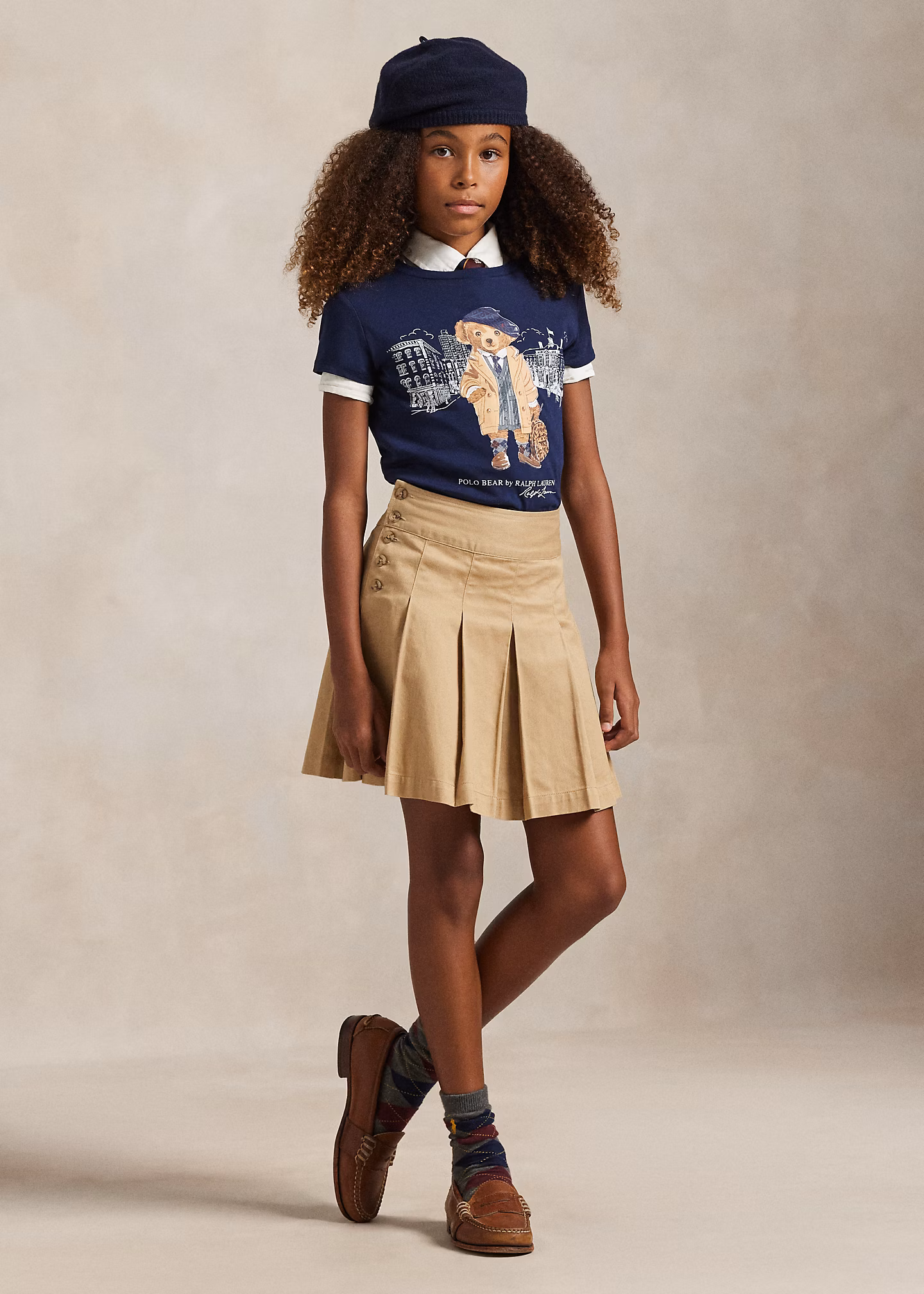 Baumwolljersey-T-Shirt mit Polo Bear - RALPH LAUREN OUTLET