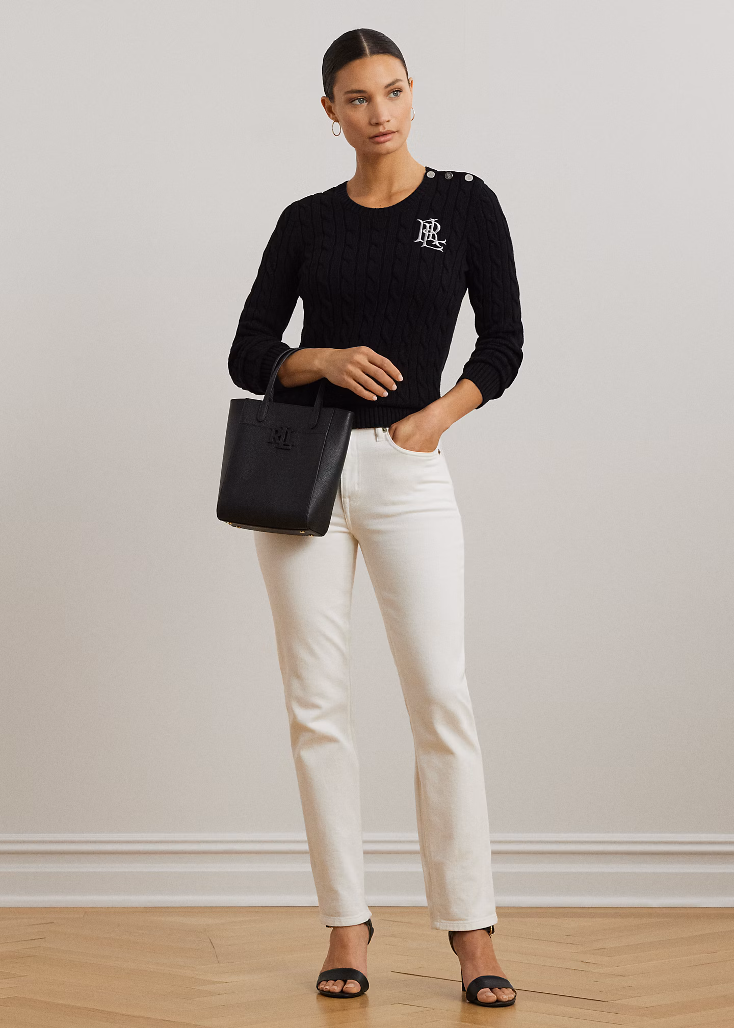 Baumwollpullover mit Zopfmuster - RALPH LAUREN OUTLET