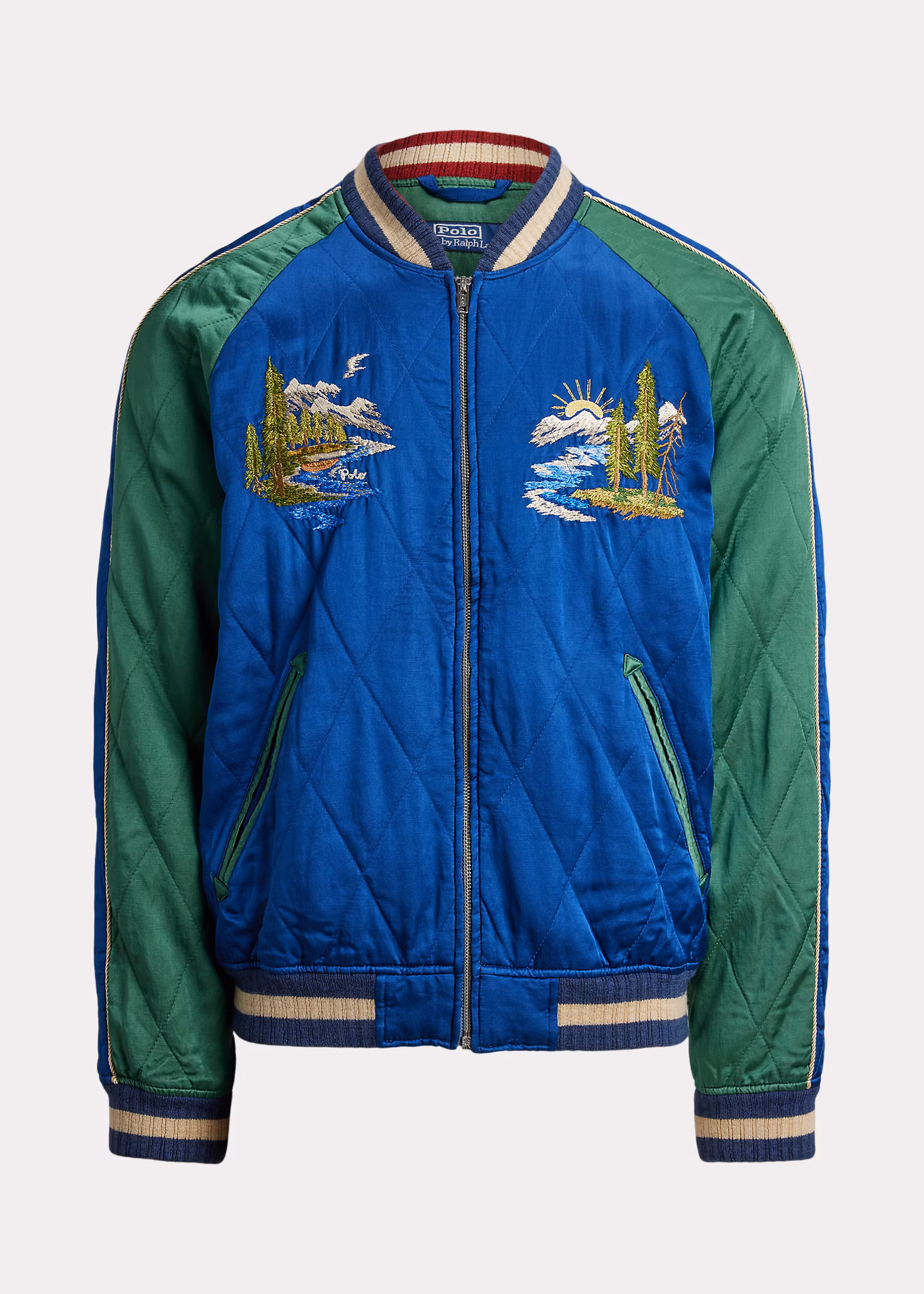 Bestickte Fliegerjacke aus Satin - RALPH LAUREN OUTLET