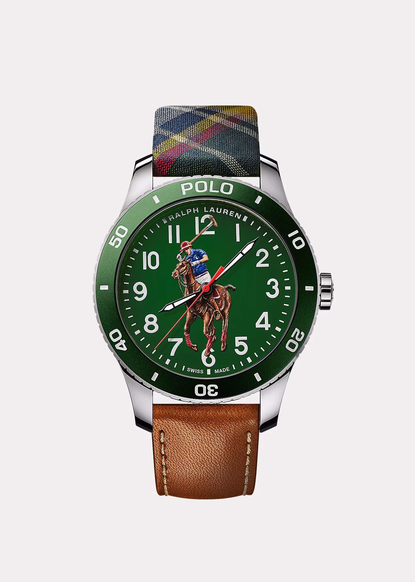 Stahl-Armbanduhr Polo Player in Grün - RALPH LAUREN OUTLET