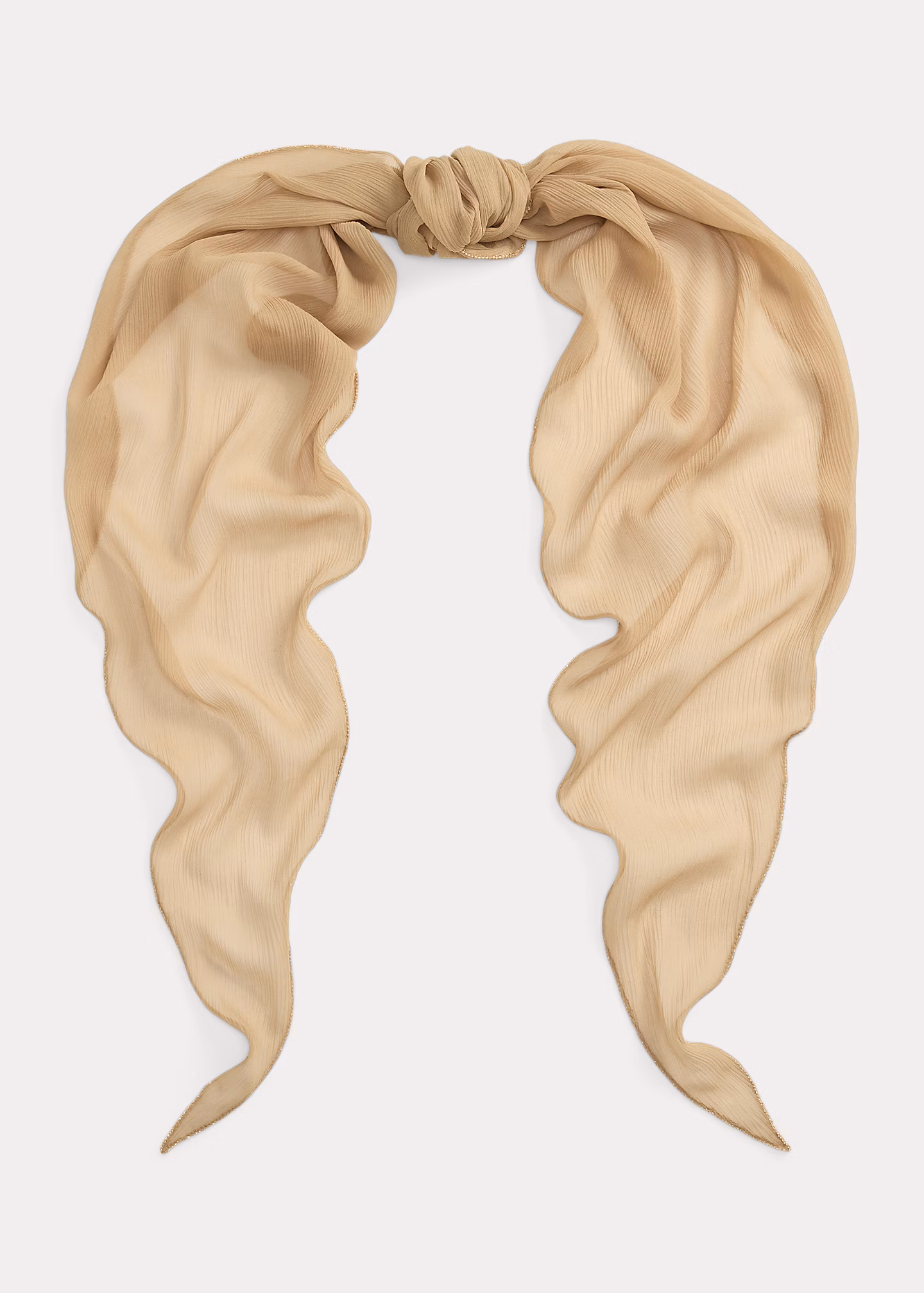 Perlenbesetzter Schal aus Knitterchiffon - RALPH LAUREN OUTLET