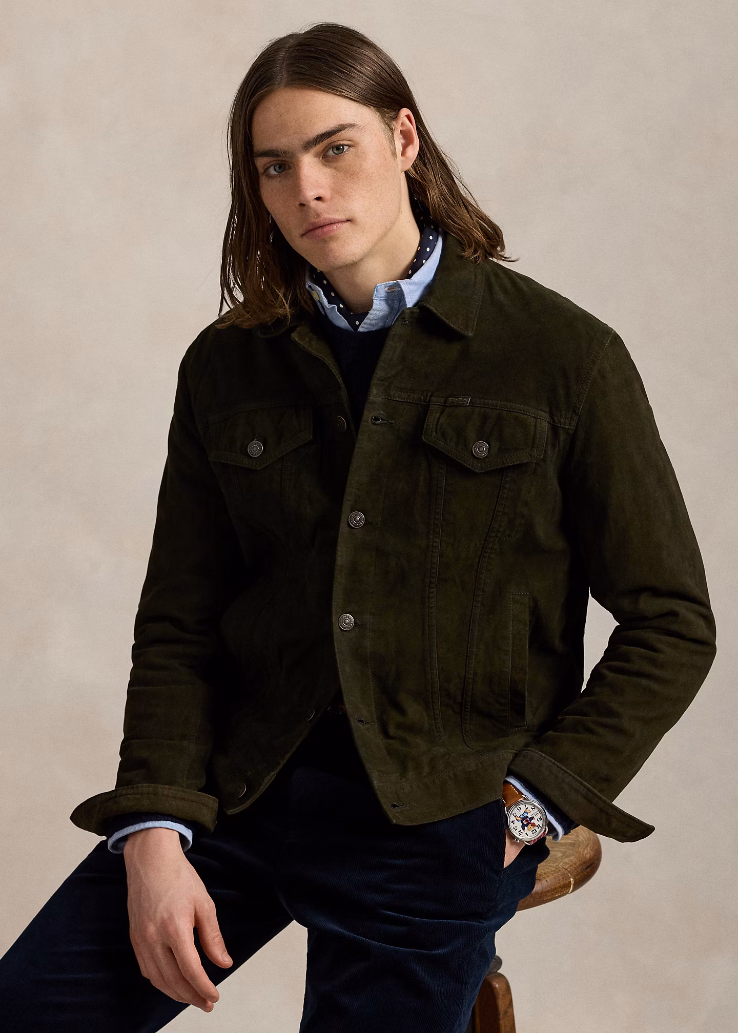 Truckerjacke aus Wildleder - RALPH LAUREN OUTLET