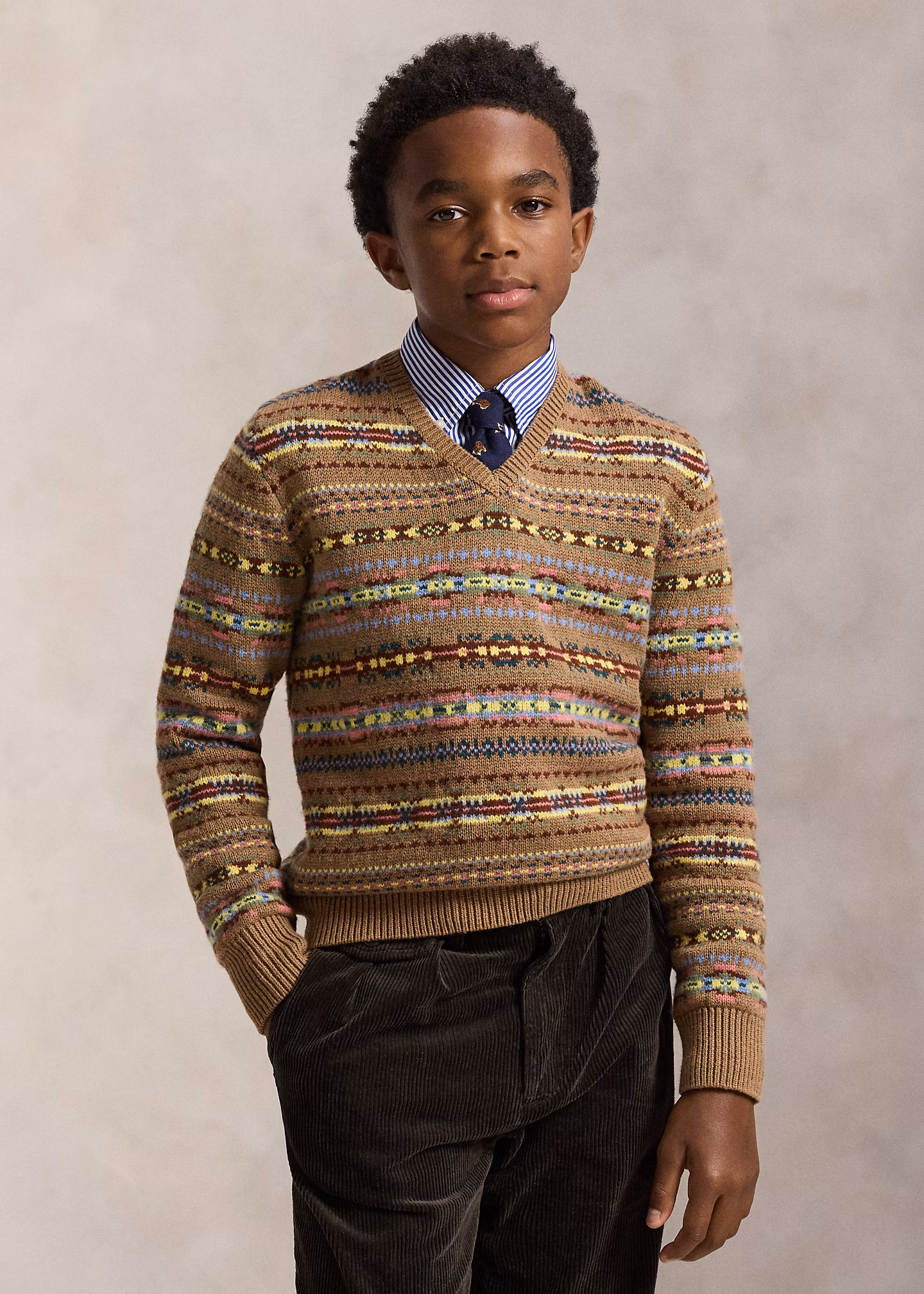 Fair-Isle-Pullover mit V-Ausschnitt - RALPH LAUREN OUTLET