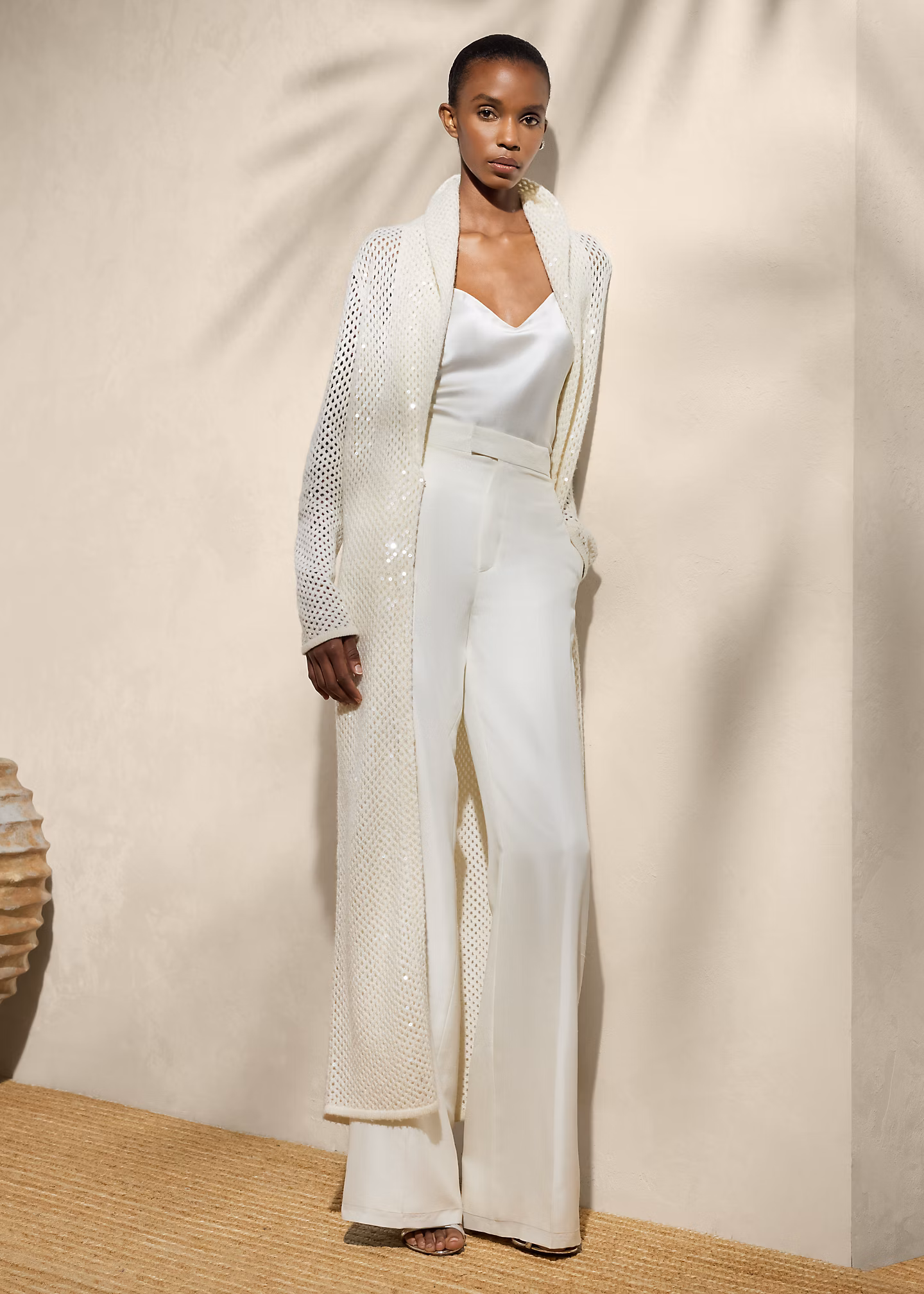 Lange Kaschmirstrickjacke mit Verzierung - RALPH LAUREN OUTLET