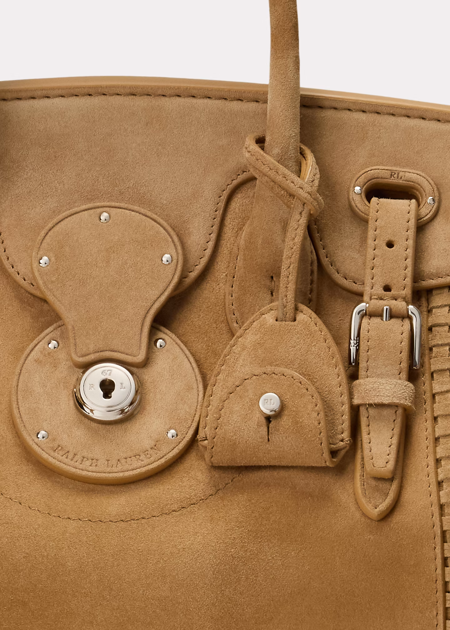 Tasche Soft Ricky 27 aus Kalbswildleder - RALPH LAUREN OUTLET