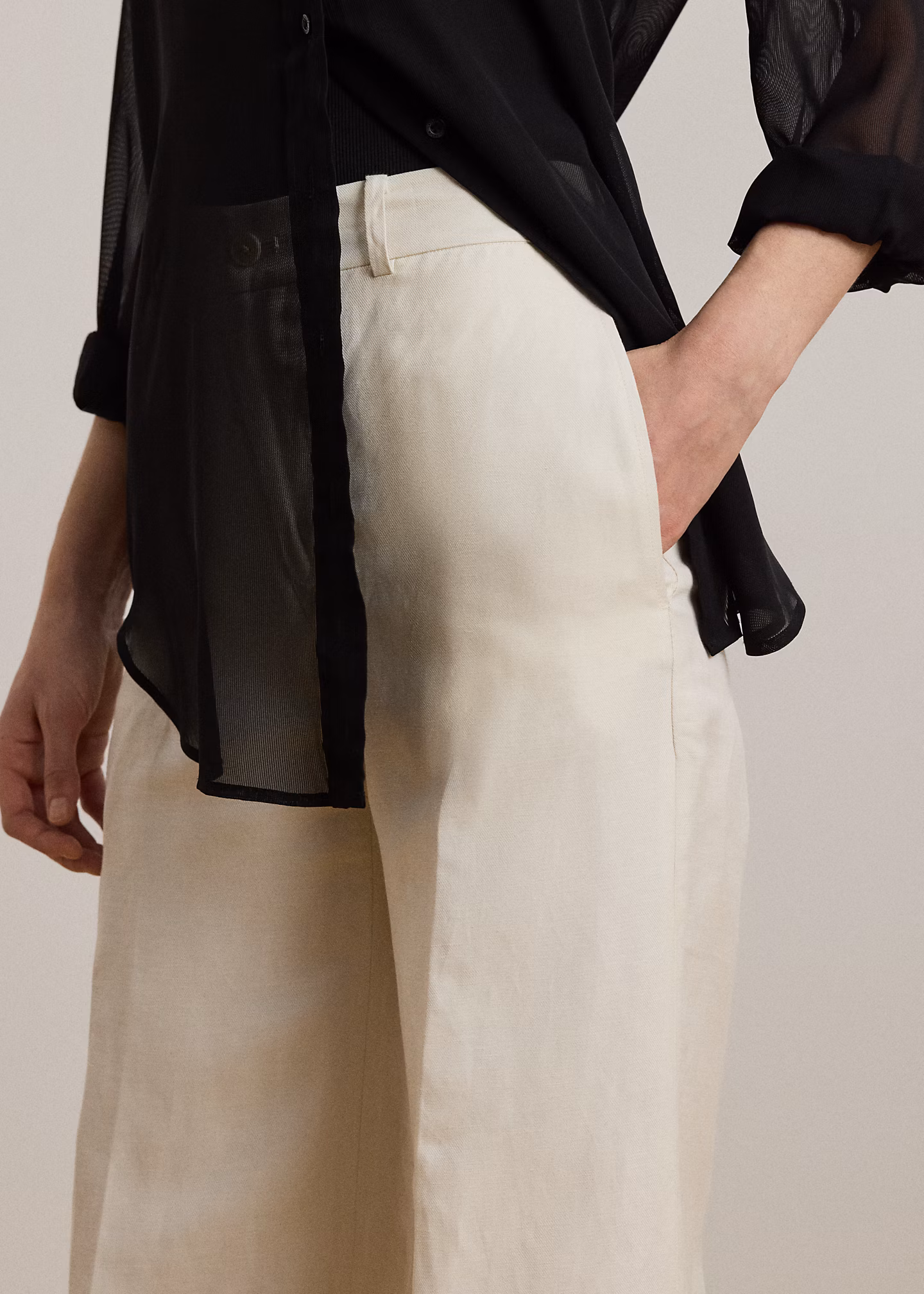 Twillhose mit weitem Bein - RALPH LAUREN OUTLET