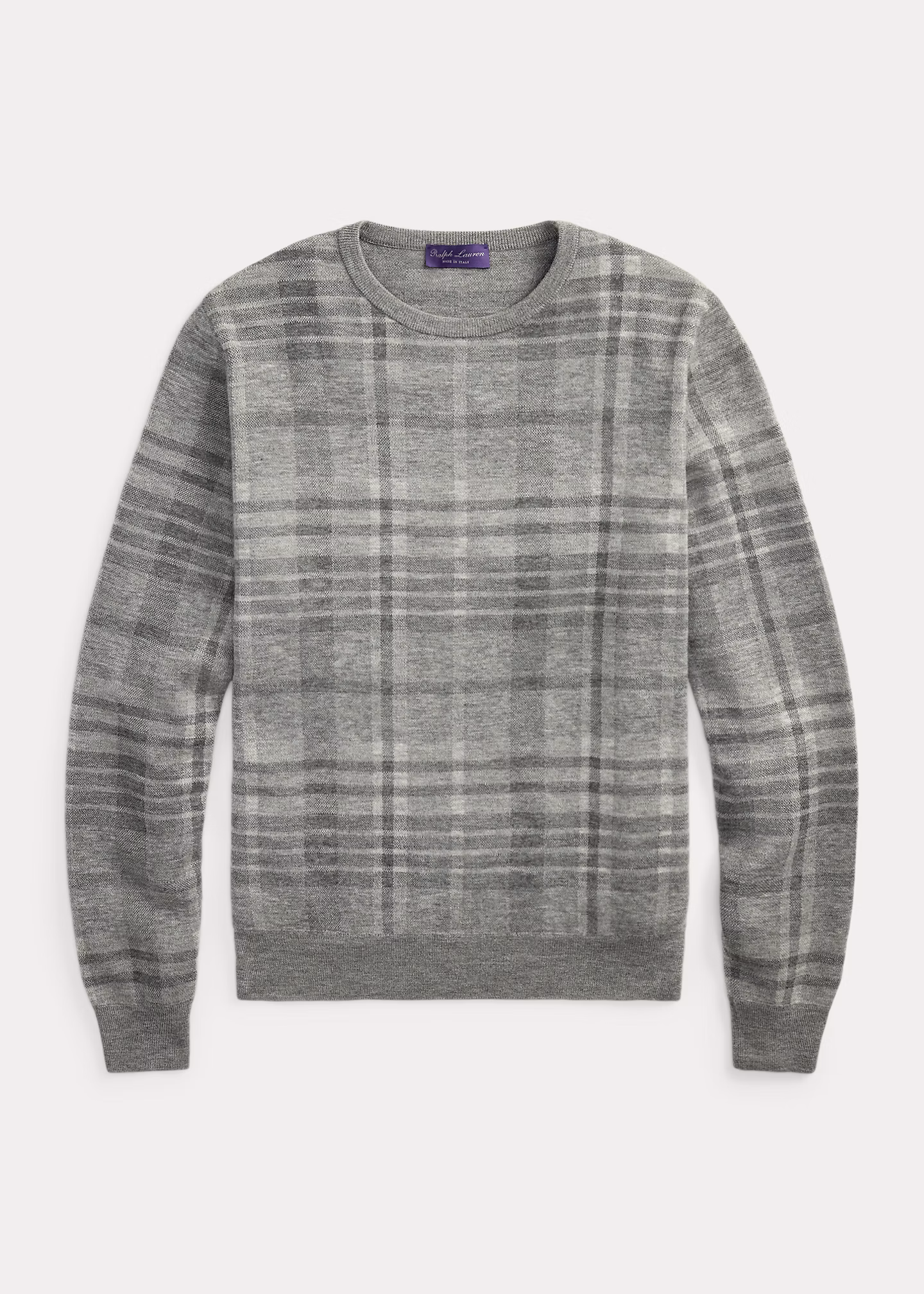 Karo-Rundhalspullover aus Kaschmir - RALPH LAUREN OUTLET