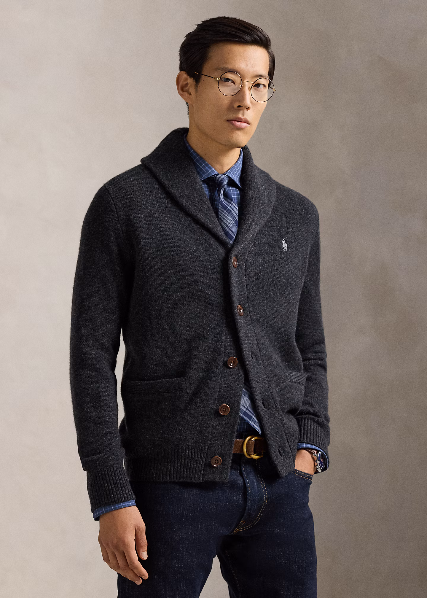 Strickjacke mit Schalkragen - RALPH LAUREN OUTLET