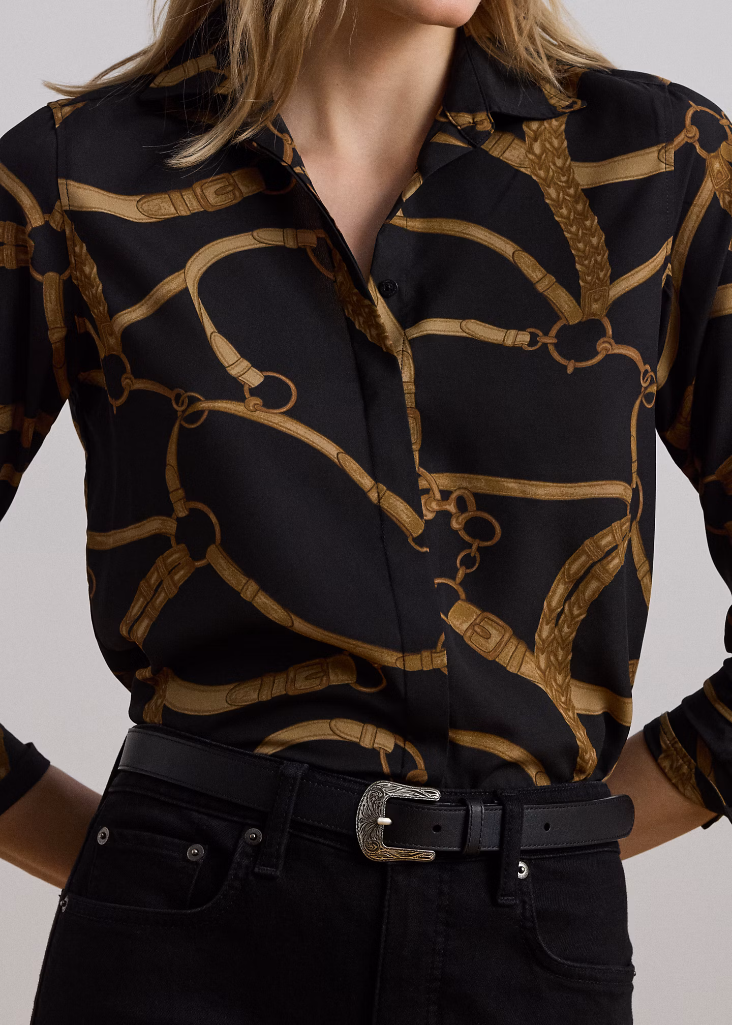 Classic-Fit Crêpe-Hemd mit Gürteldruck - RALPH LAUREN OUTLET