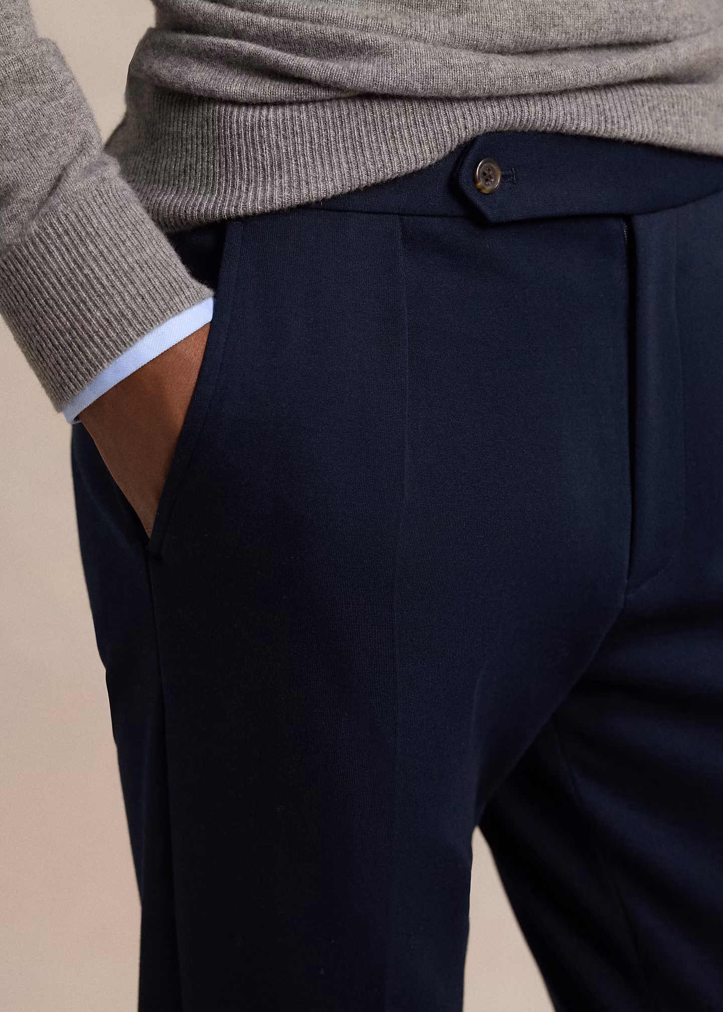 Doppellagige Anzughose mit Falten - RALPH LAUREN OUTLET