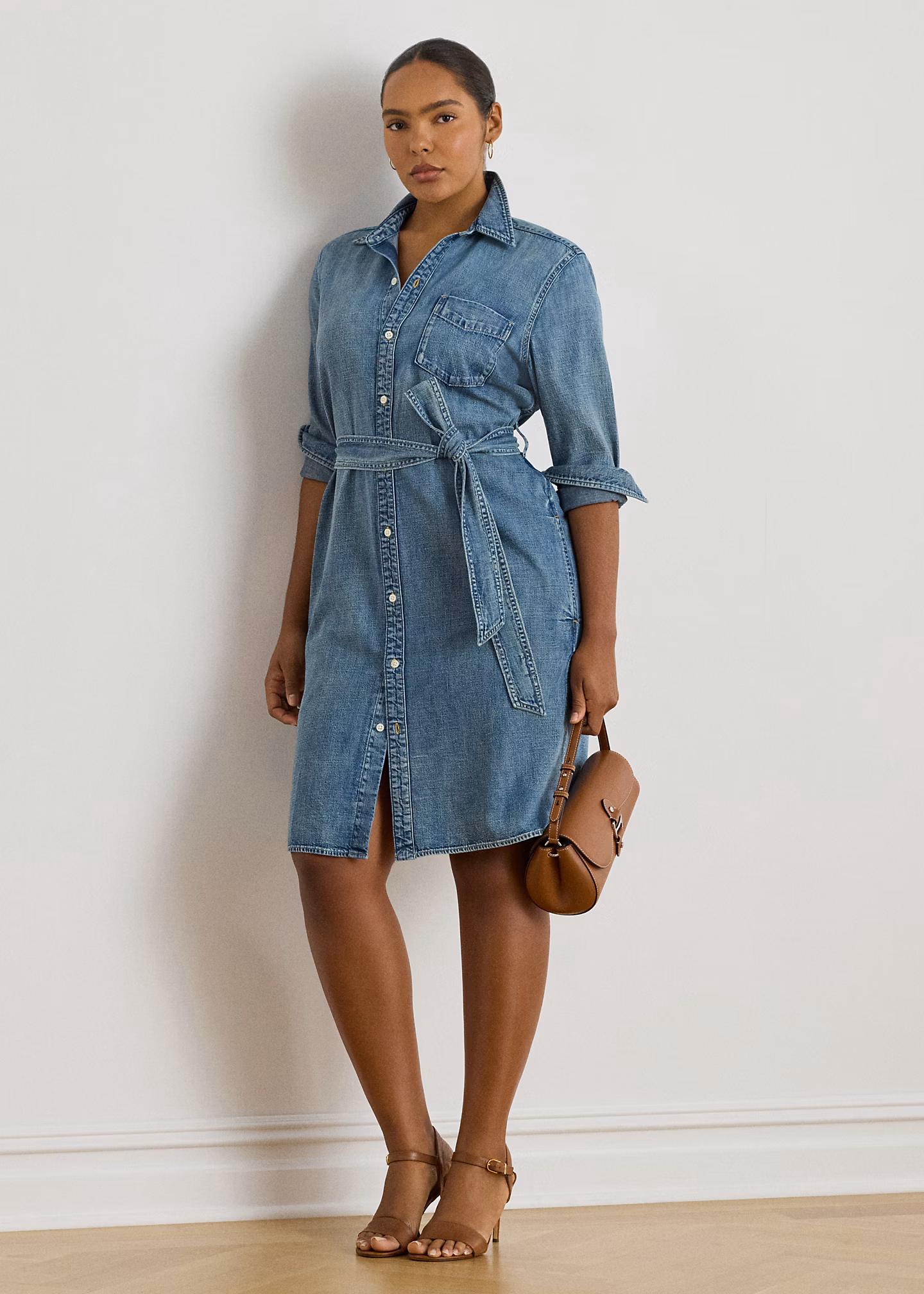 Denim-Hemdkleid mit Gürtel - RALPH LAUREN OUTLET