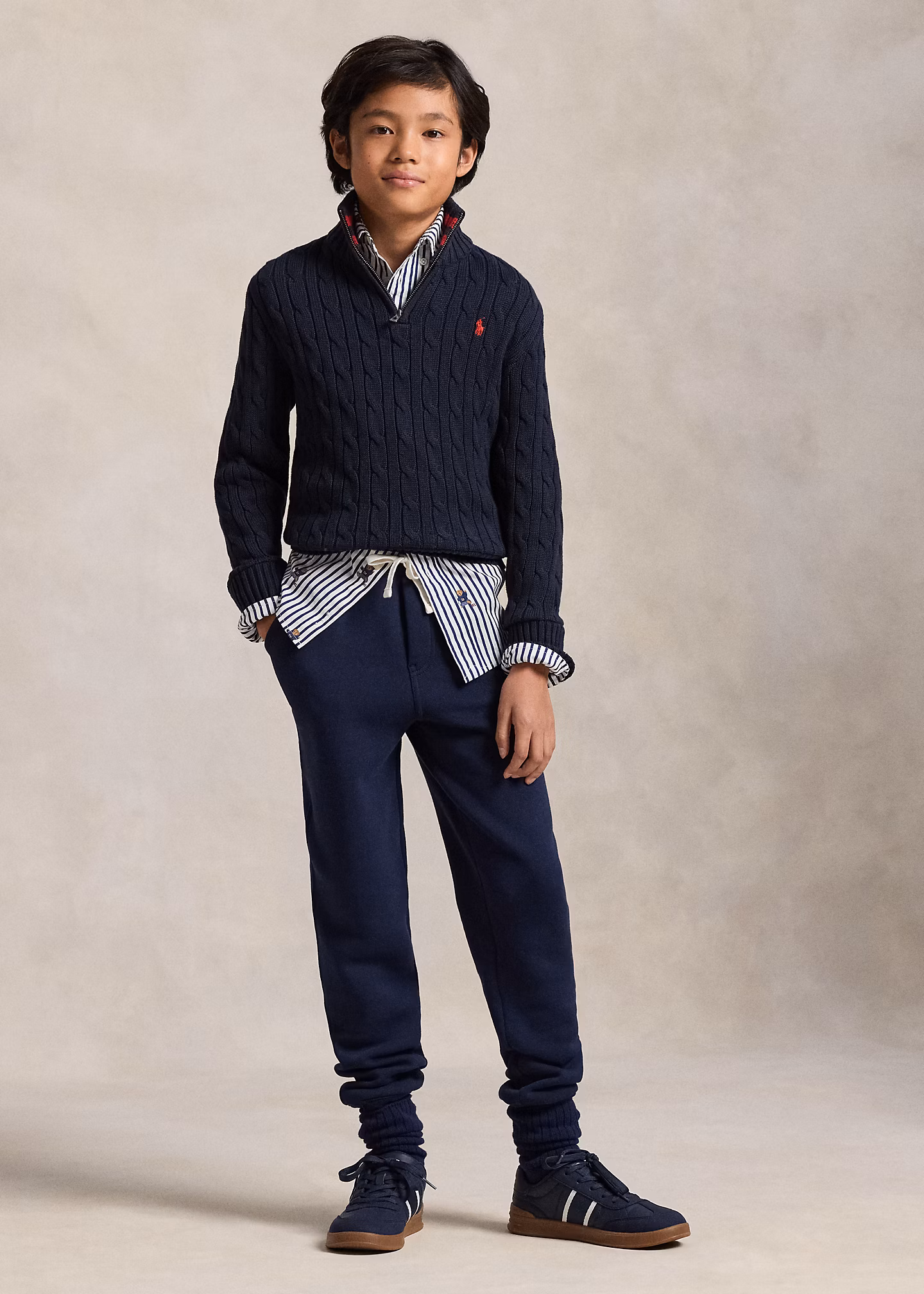 Baumwollpullover mit Zopfmuster - RALPH LAUREN OUTLET