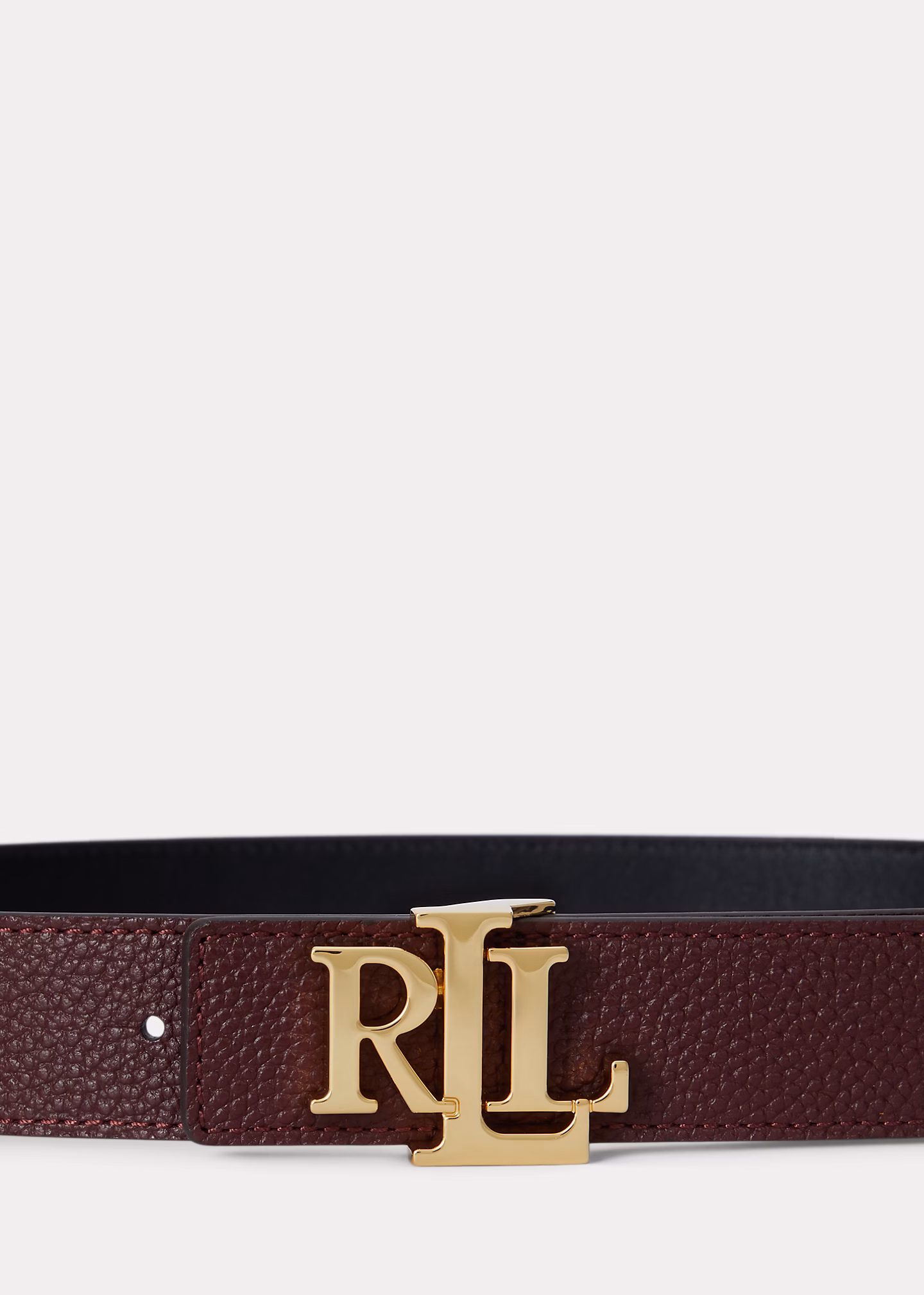 Wendegürtel aus Narbenleder mit Logo - RALPH LAUREN OUTLET