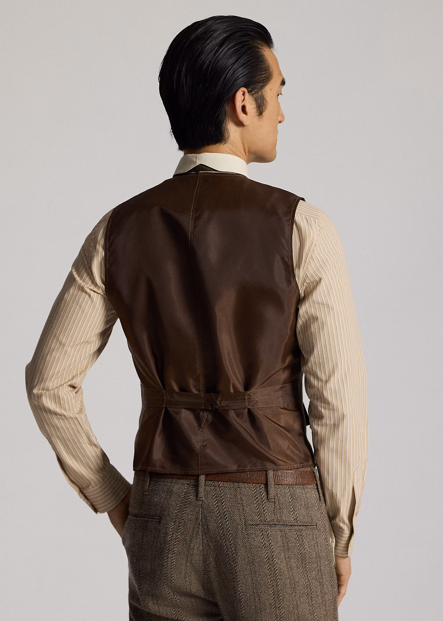 Woll-Baumwoll-Weste mit Fischgratmuster - RALPH LAUREN OUTLET