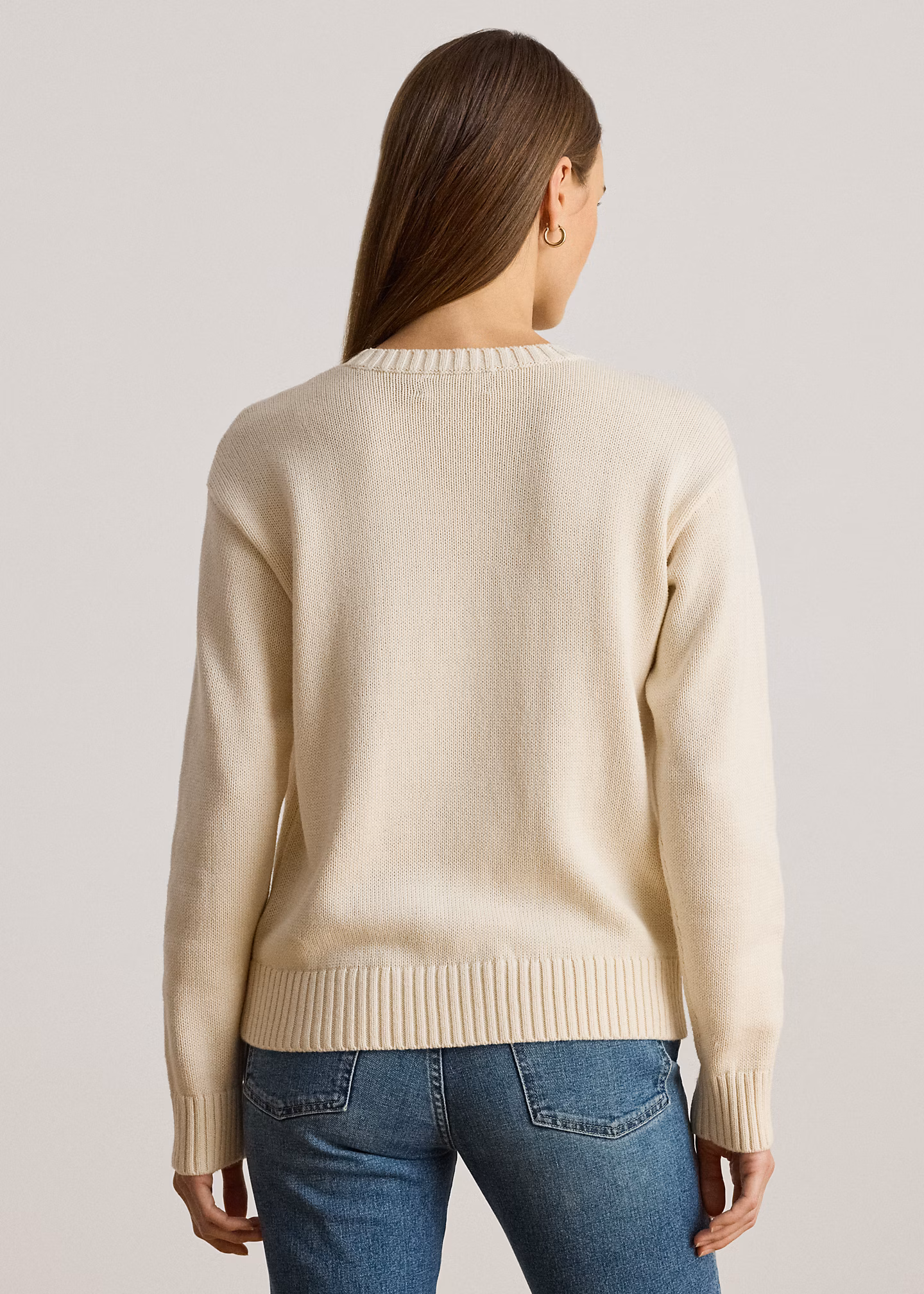 Baumwollpullover mit gesticktem Logo - RALPH LAUREN OUTLET