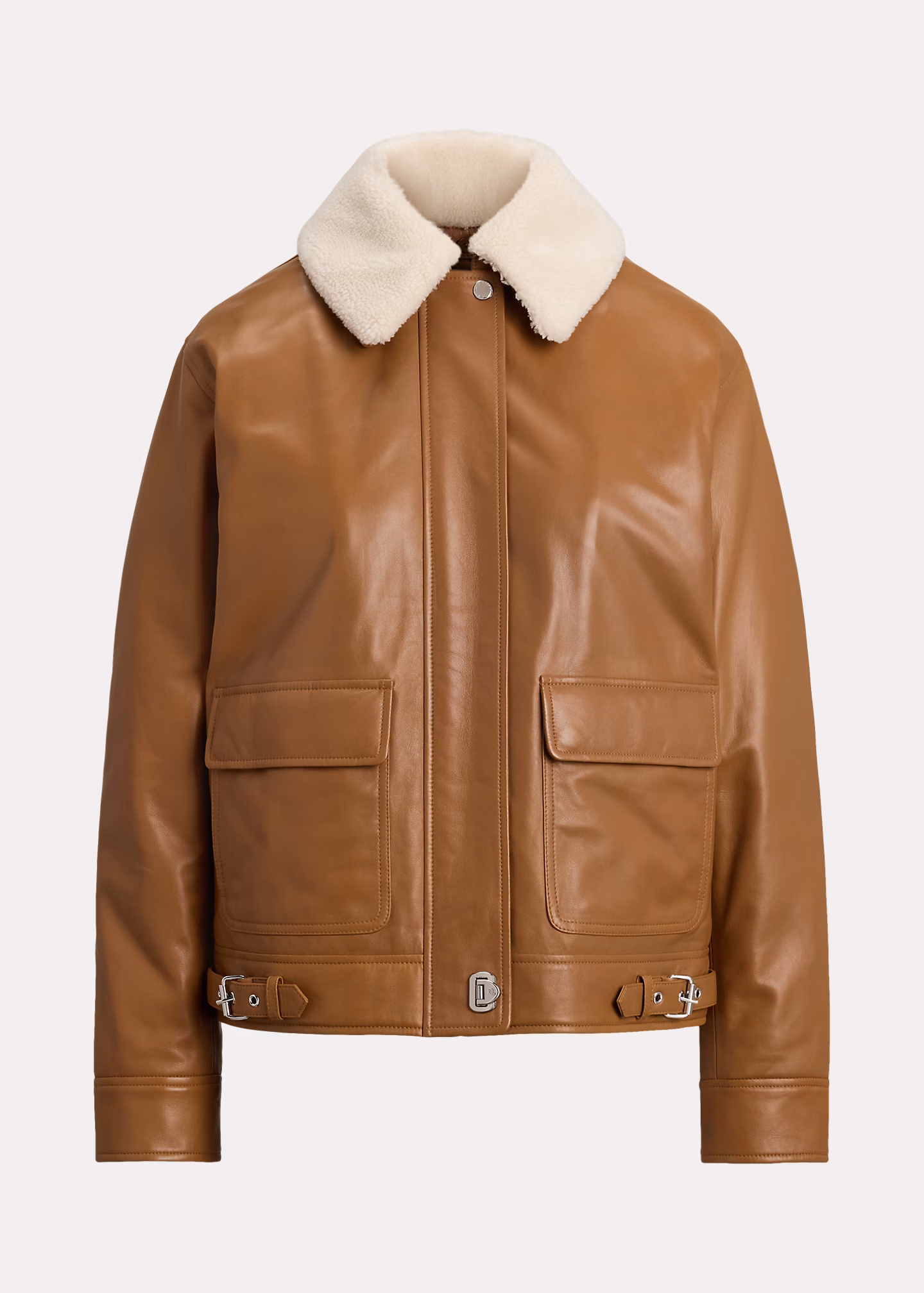 Lederjacke mit künstlichem Lammfell - RALPH LAUREN OUTLET