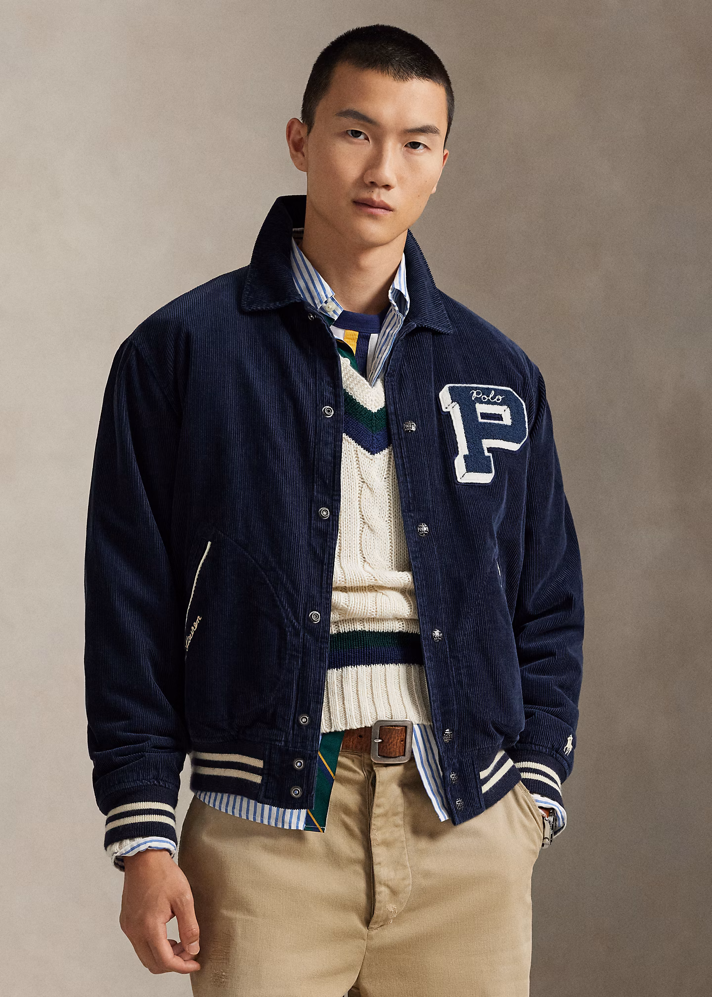 College-Jacke aus Kordsamt - RALPH LAUREN OUTLET