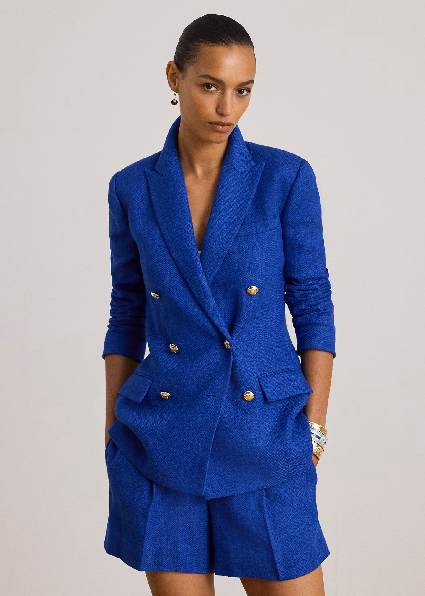Zweireihiger Leinen-Baumwoll-Blazer - RALPH LAUREN OUTLET
