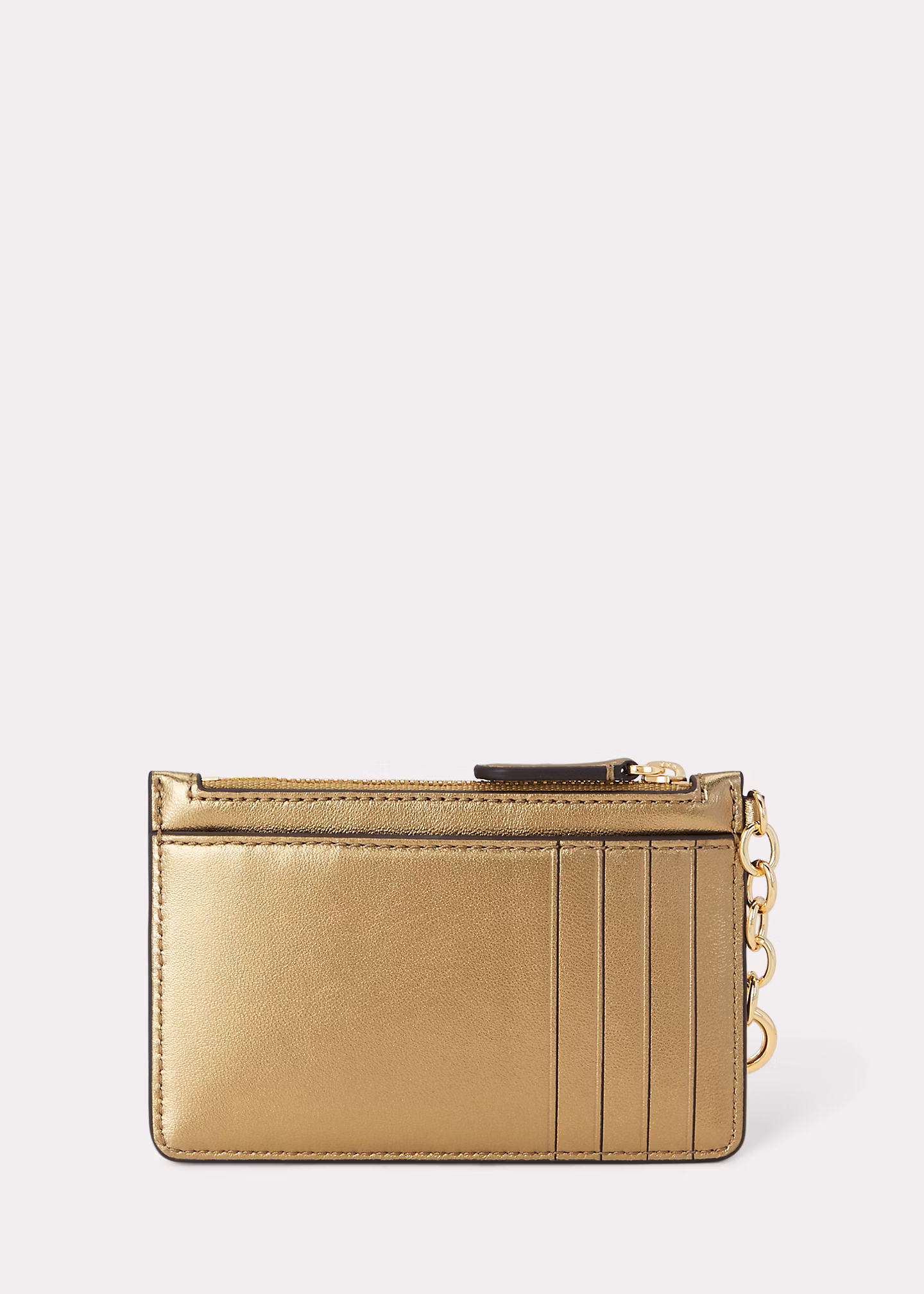 Kartenetui aus Metallic-Nappaleder - RALPH LAUREN OUTLET
