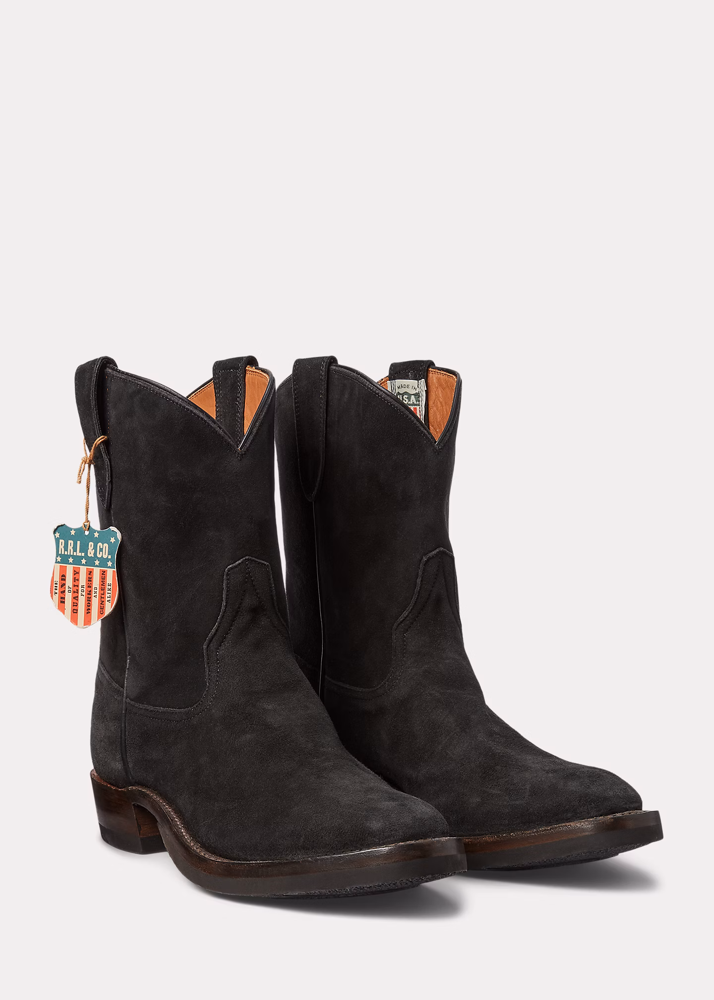 Stiefel aus Rauwildleder - RALPH LAUREN OUTLET