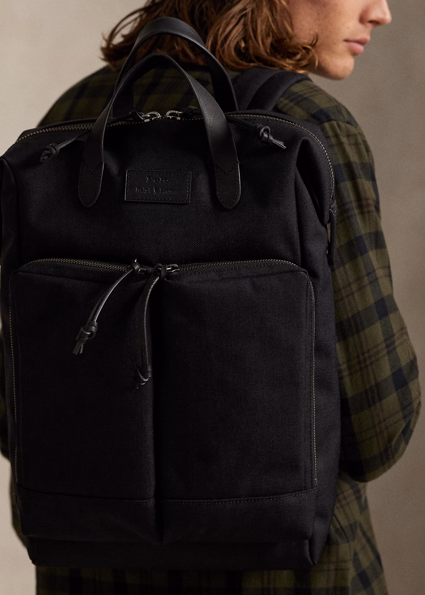 Wandelbarer Rucksack mit Lederbesatz - RALPH LAUREN OUTLET