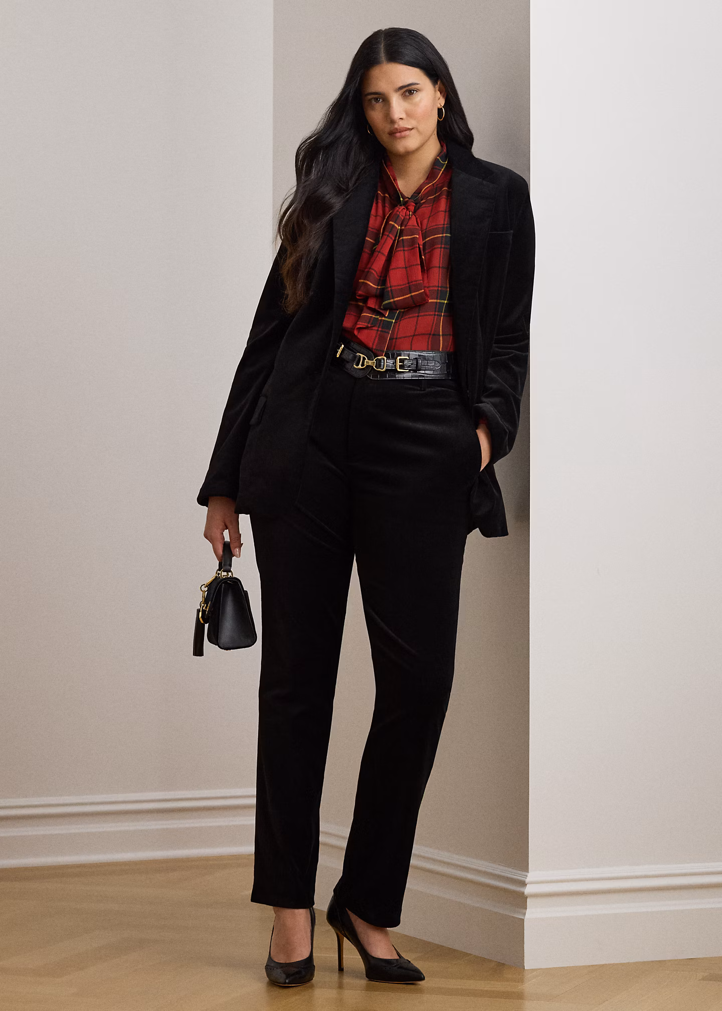 Stretchsamt-Hose in 3/4-Länge - RALPH LAUREN OUTLET