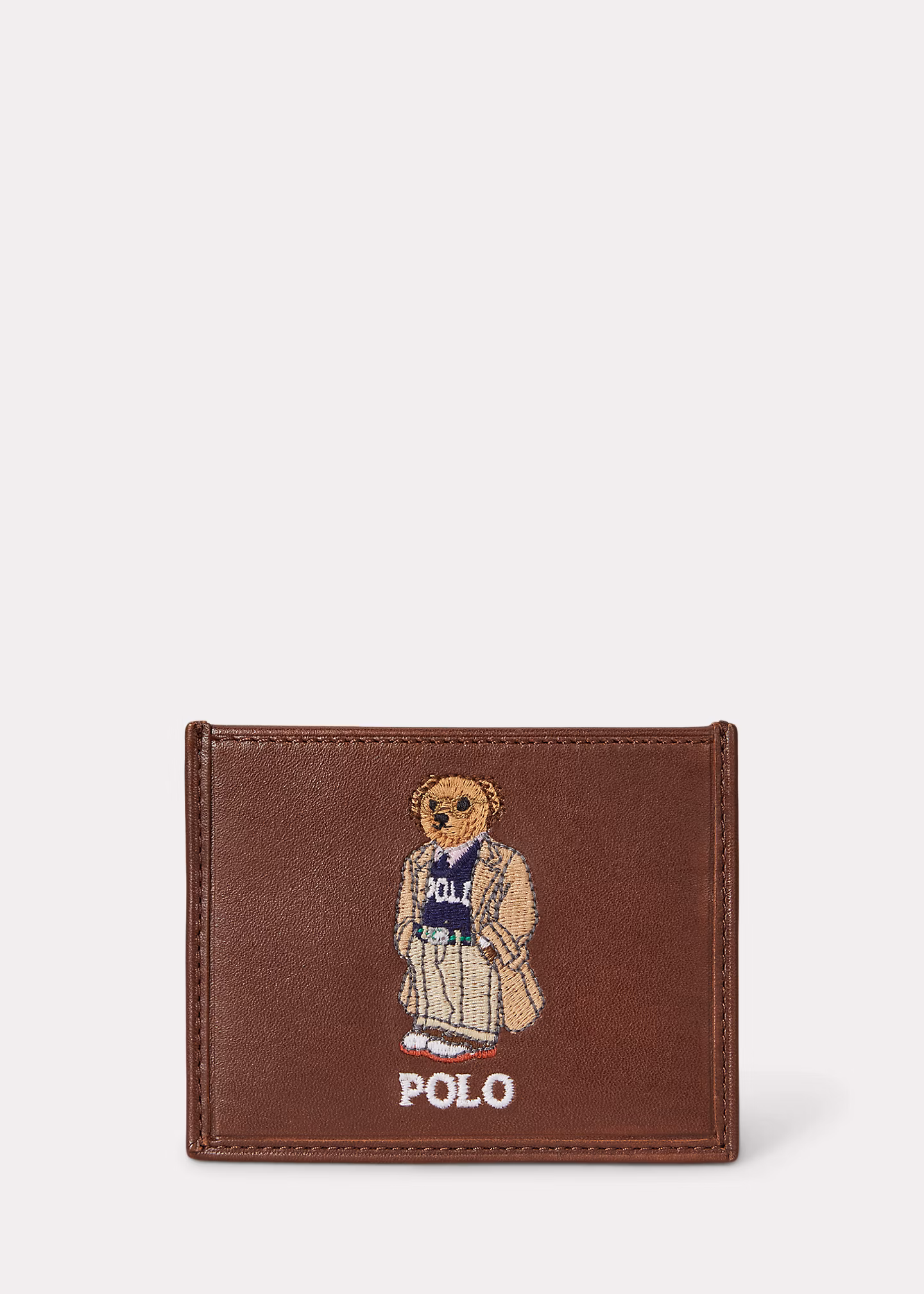 Leder-Kartenetui mit Polo Bear - RALPH LAUREN OUTLET