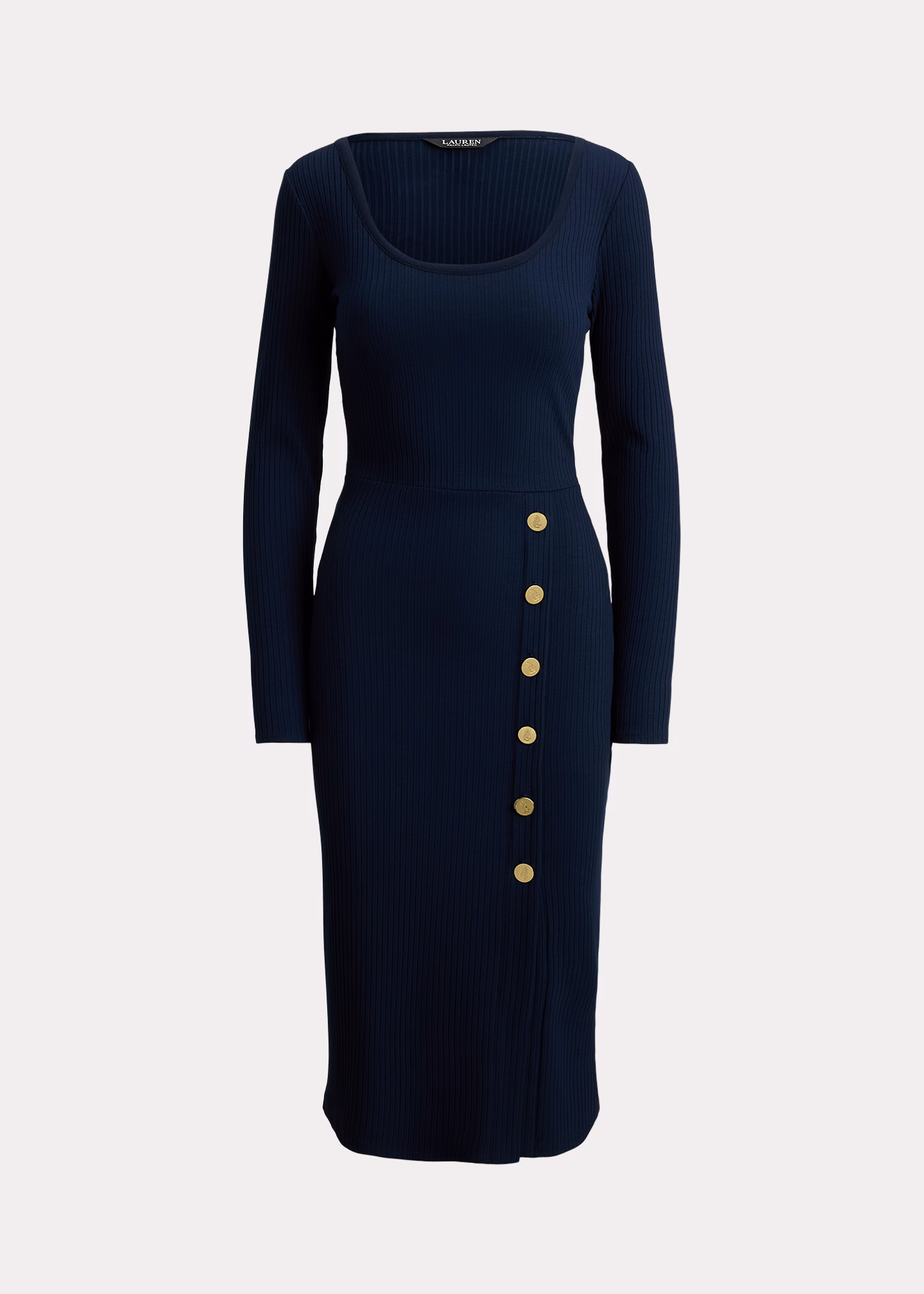 Rippenstrickkleid mit Knopfbesatz - RALPH LAUREN OUTLET