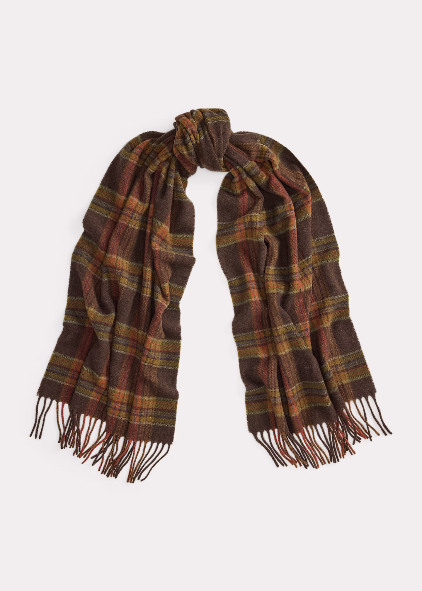 Kaschmir-Woll-Karoschal mit Fransen - RALPH LAUREN OUTLET