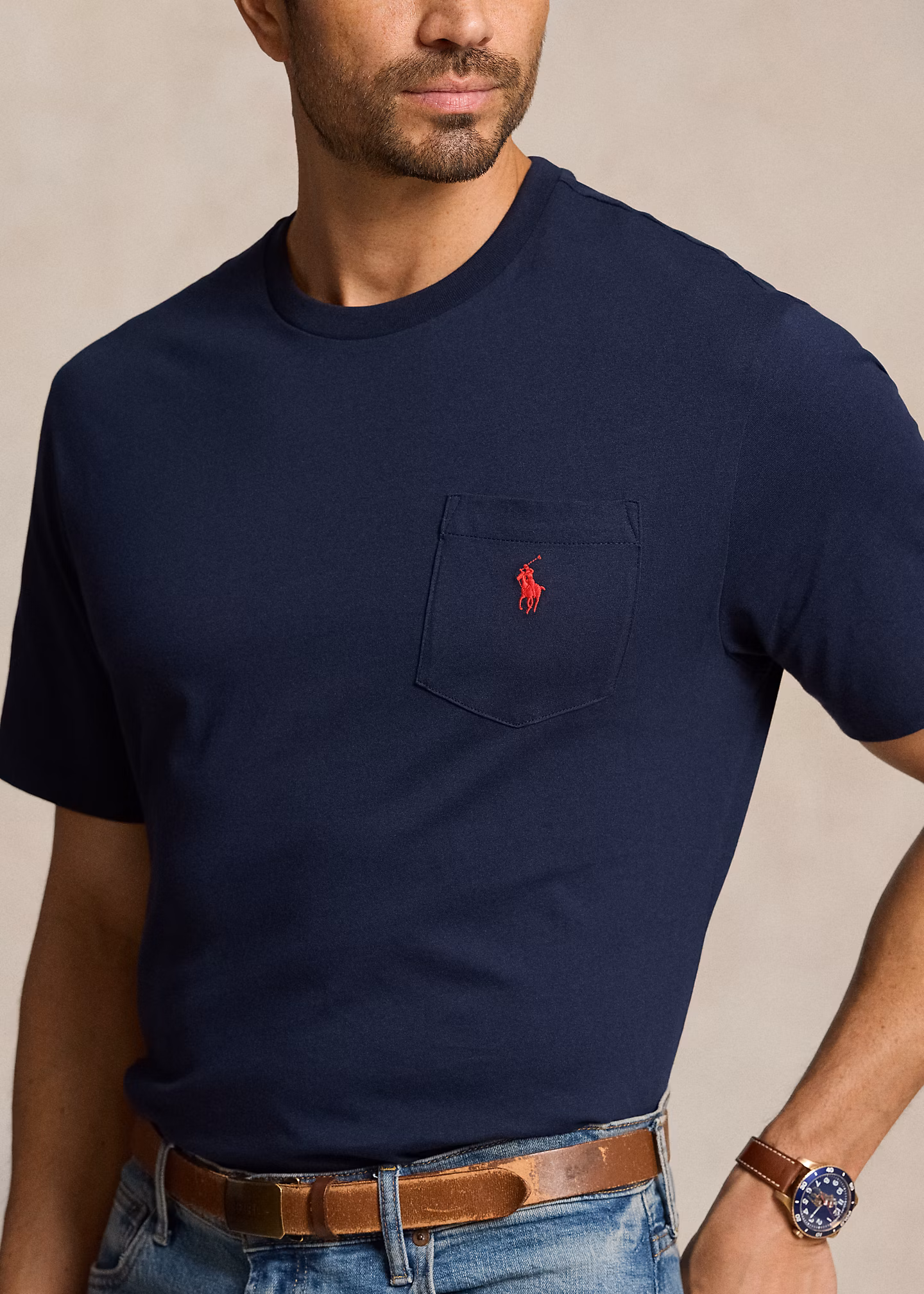 Classic-Fit T-Shirt mit Tasche - RALPH LAUREN OUTLET