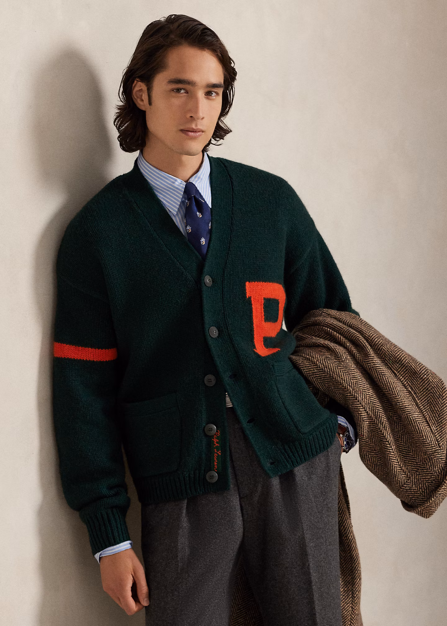 College-Strickjacke mit V-Ausschnitt - RALPH LAUREN OUTLET