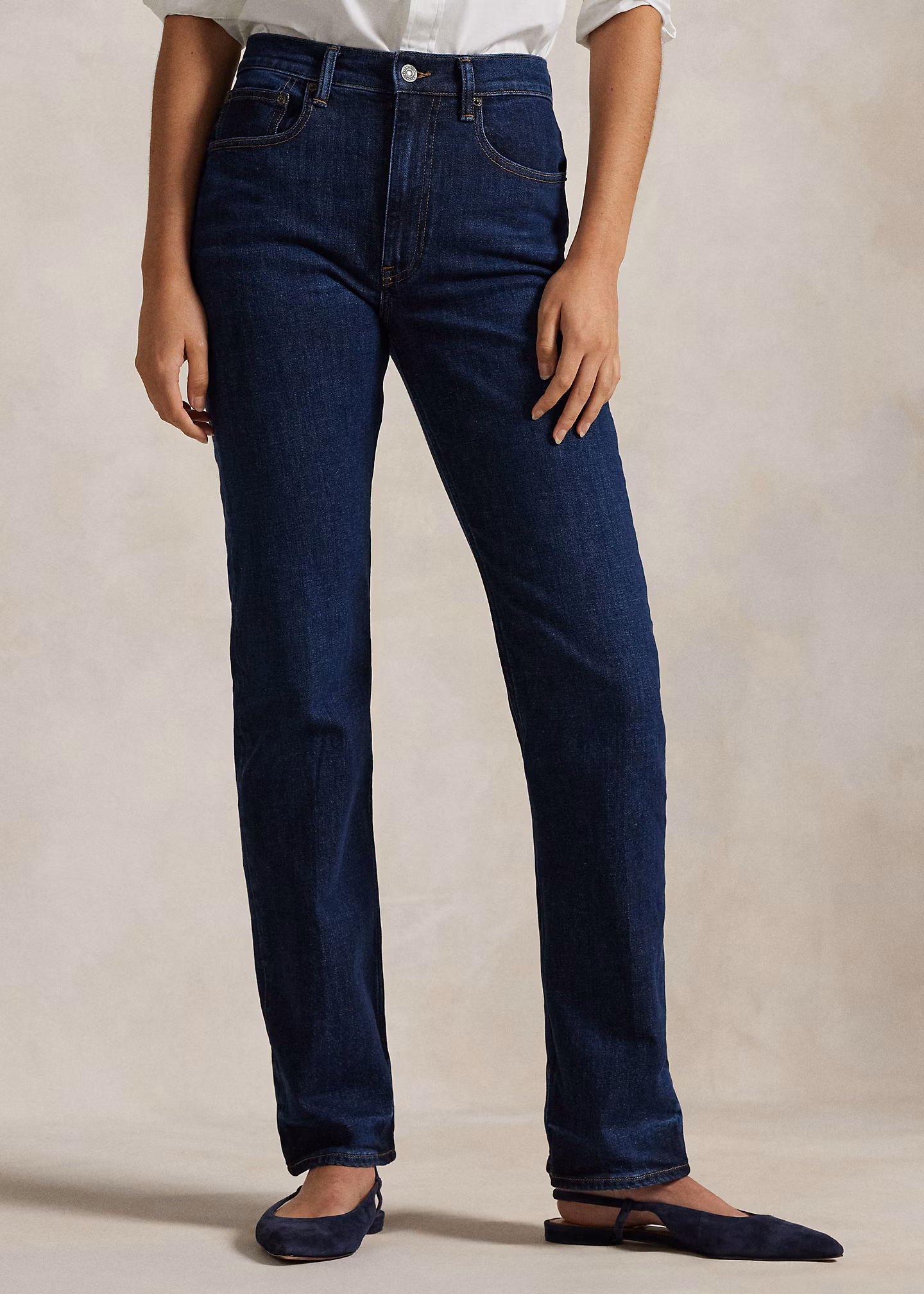 Straight-Fit Jeans mit hoher Leibhöhe - RALPH LAUREN OUTLET
