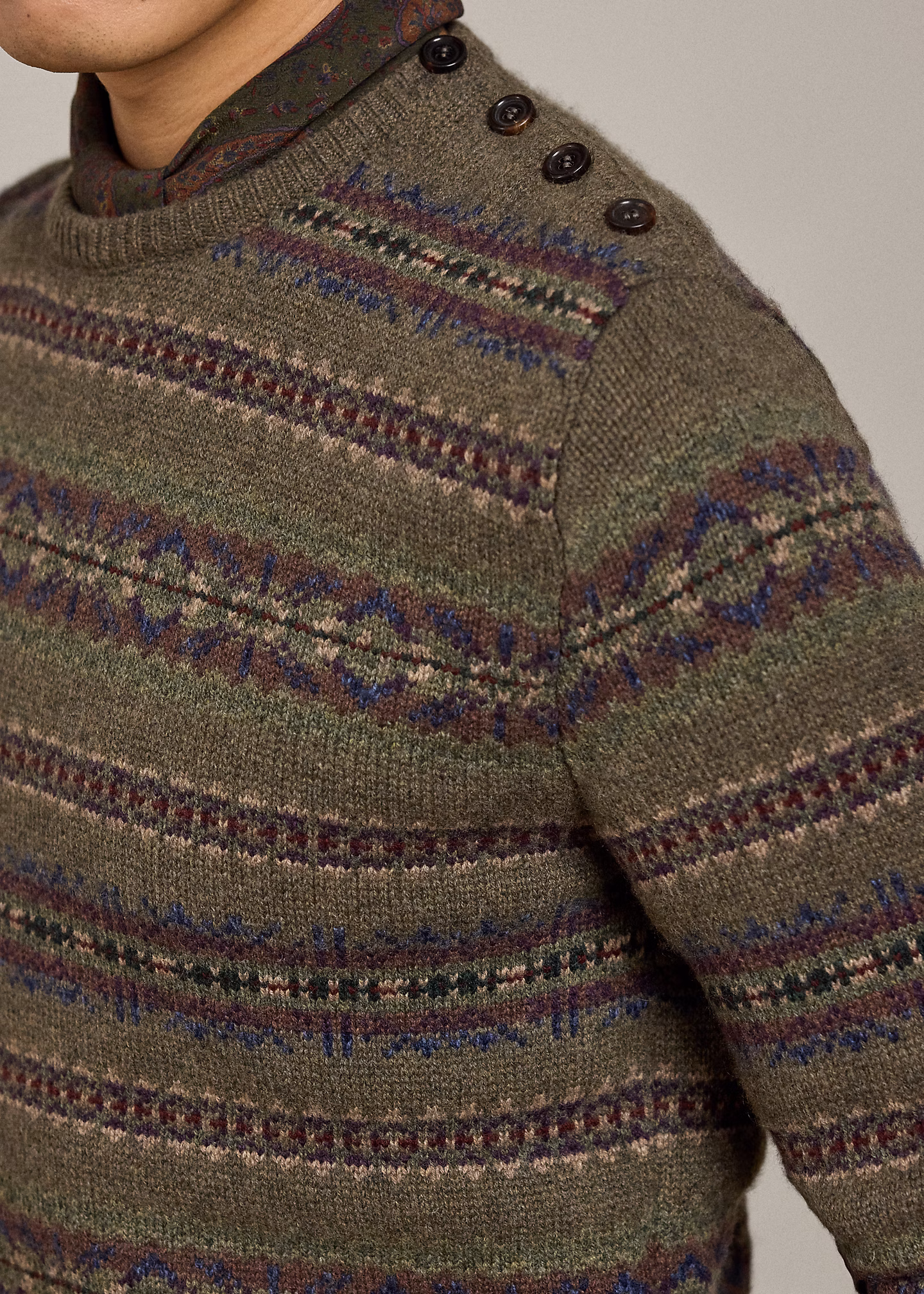 Fair-Isle-Kaschmirpullover mit Wolle - RALPH LAUREN OUTLET