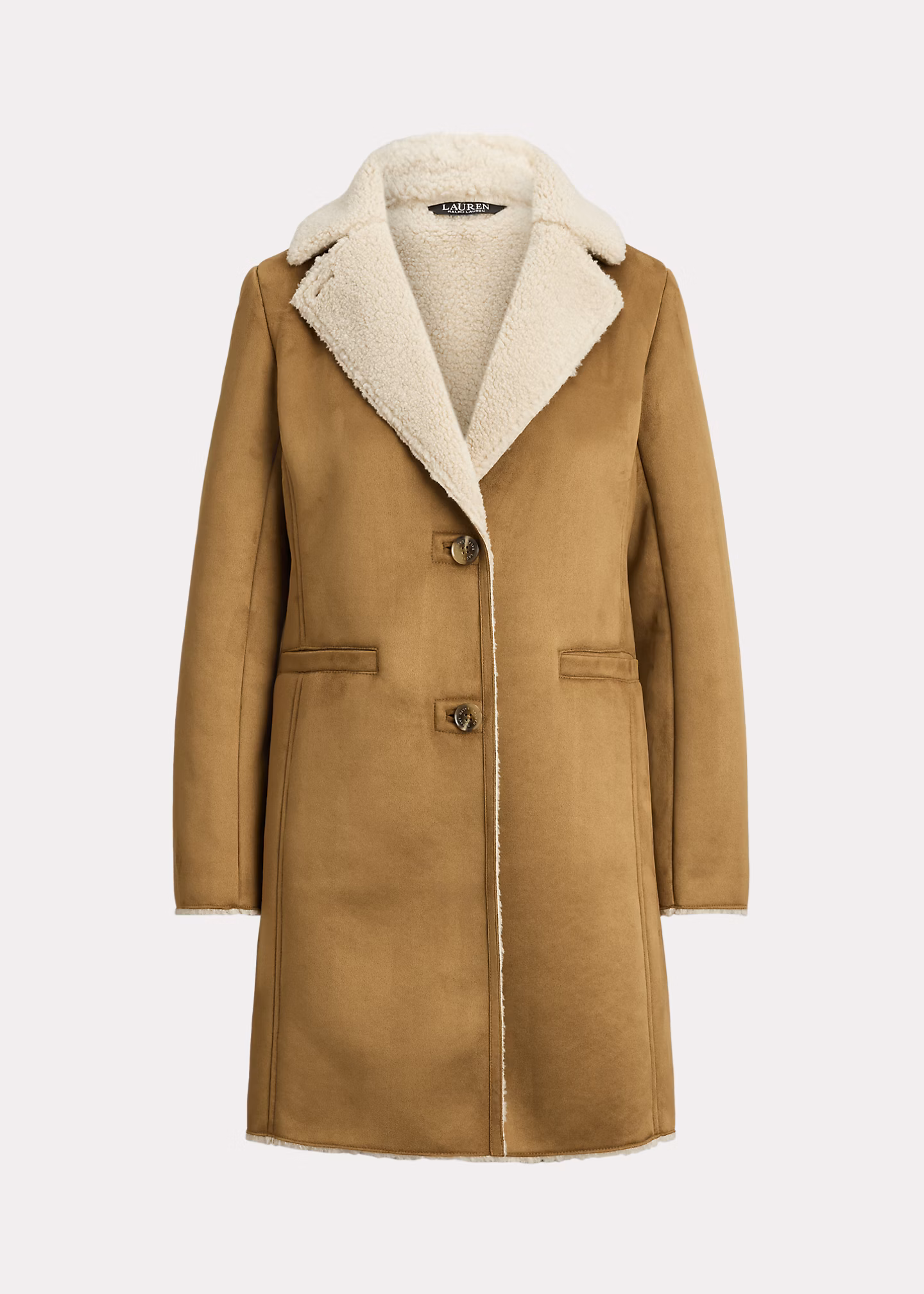 Mantel aus Kunstlammfell und -wildleder - RALPH LAUREN OUTLET