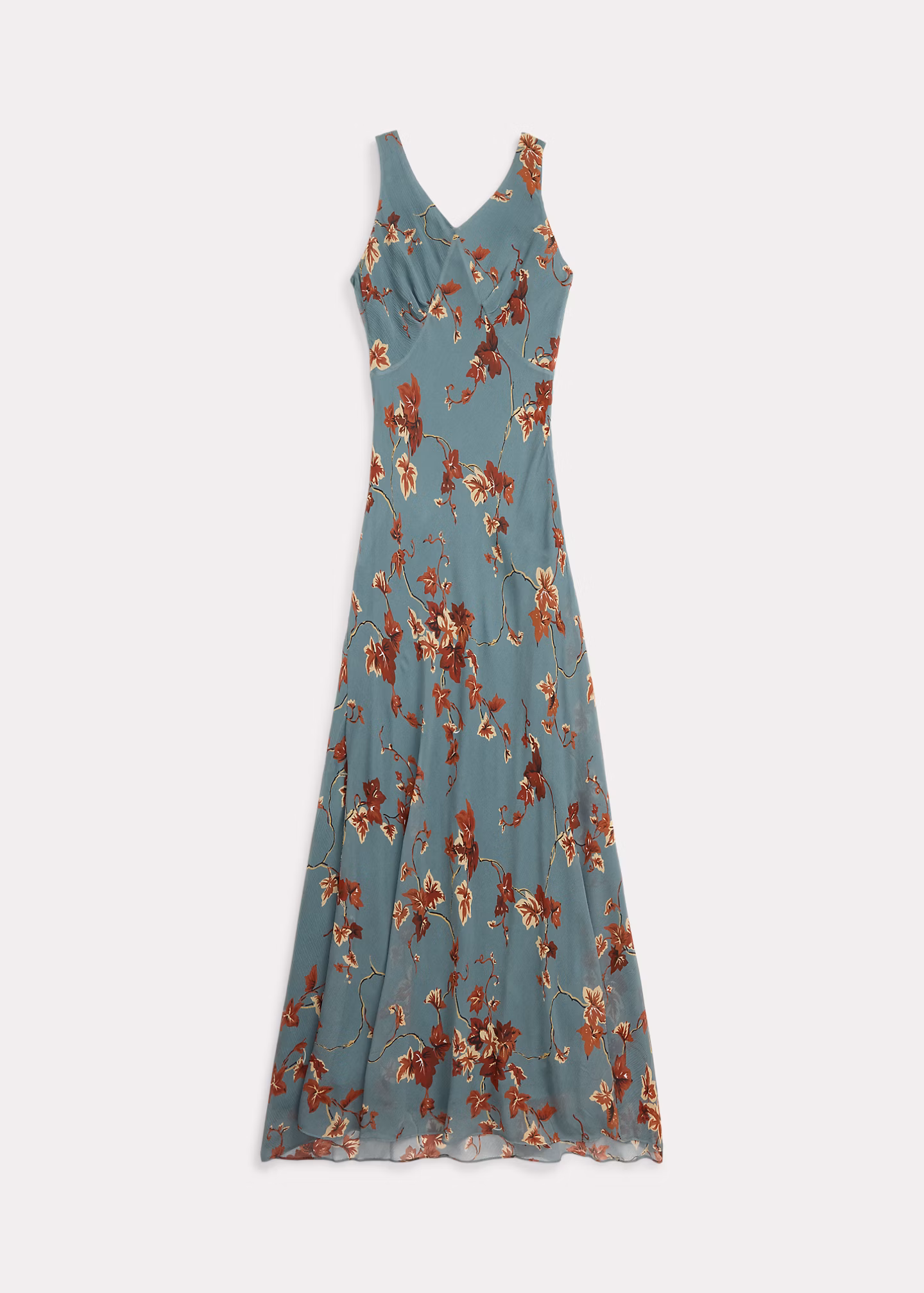 Geblümtes Kleid aus Knitterseidenchiffon - RALPH LAUREN OUTLET