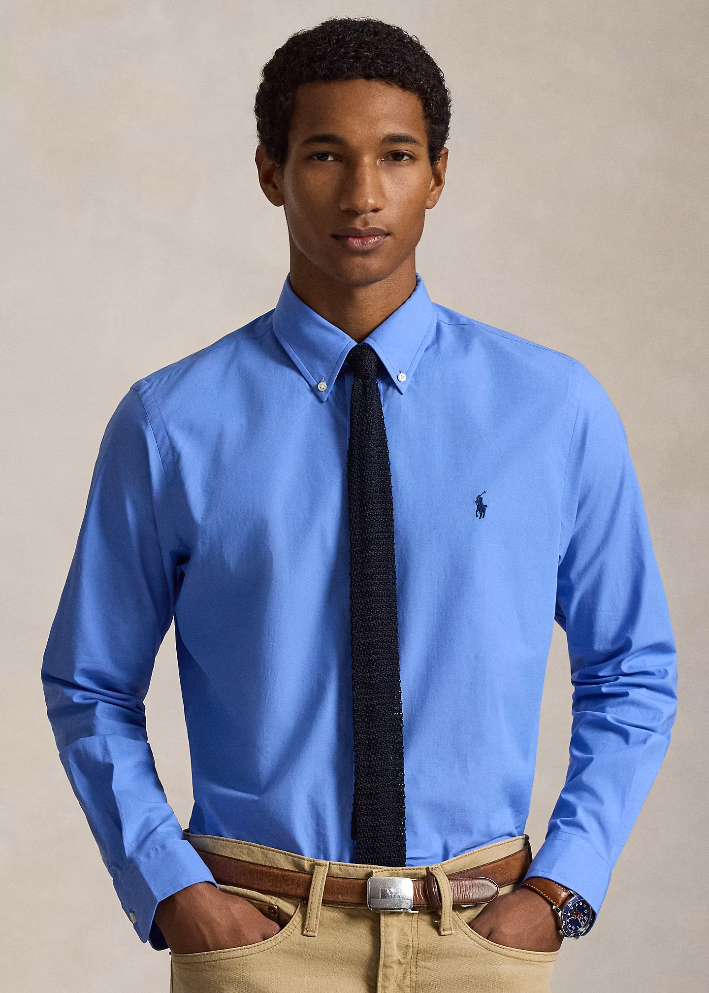 Classic-Fit Hemd aus Stretchpopeline - RALPH LAUREN OUTLET