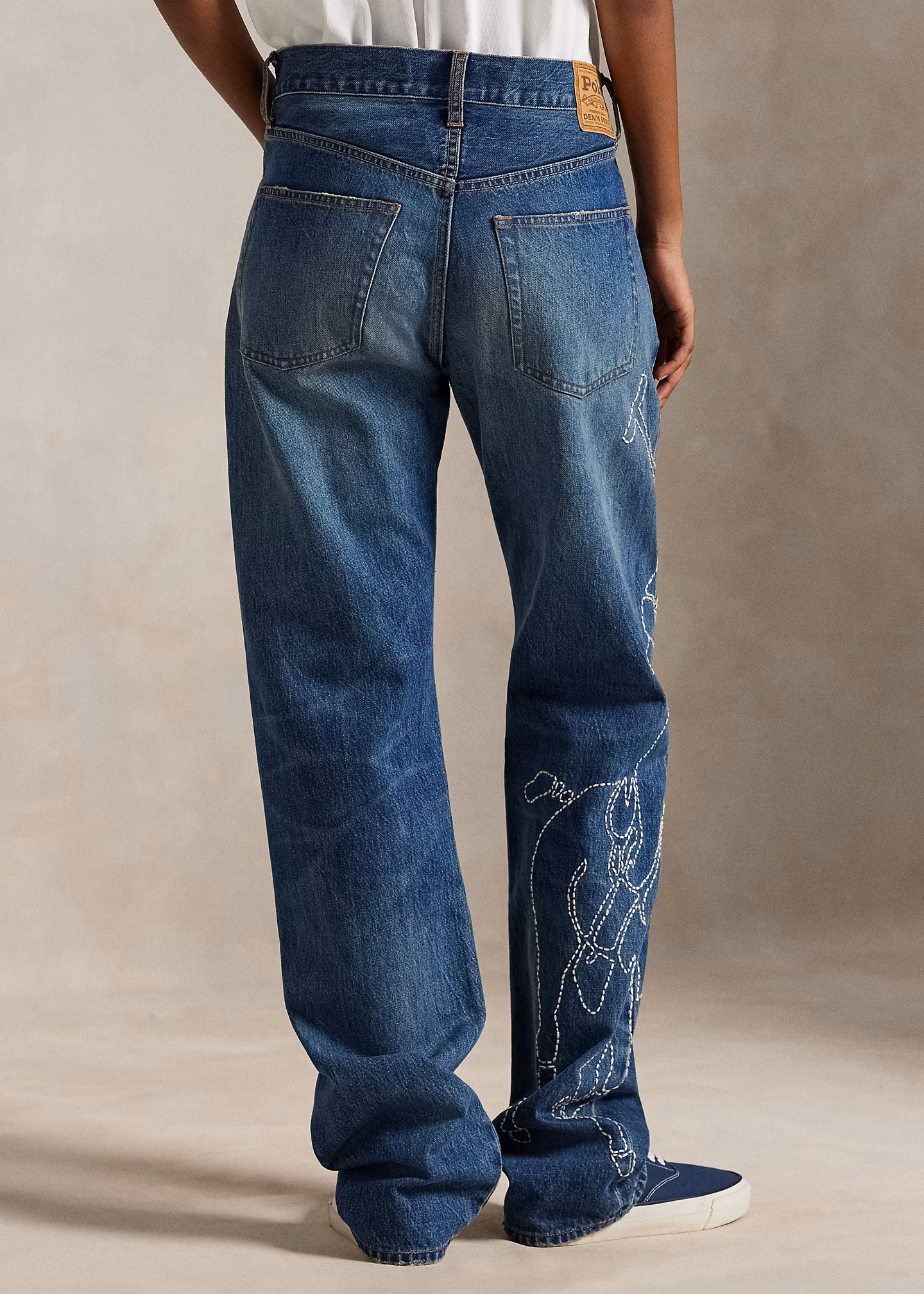 Bestickte Relaxed-Straight-Fit Jeans - RALPH LAUREN OUTLET