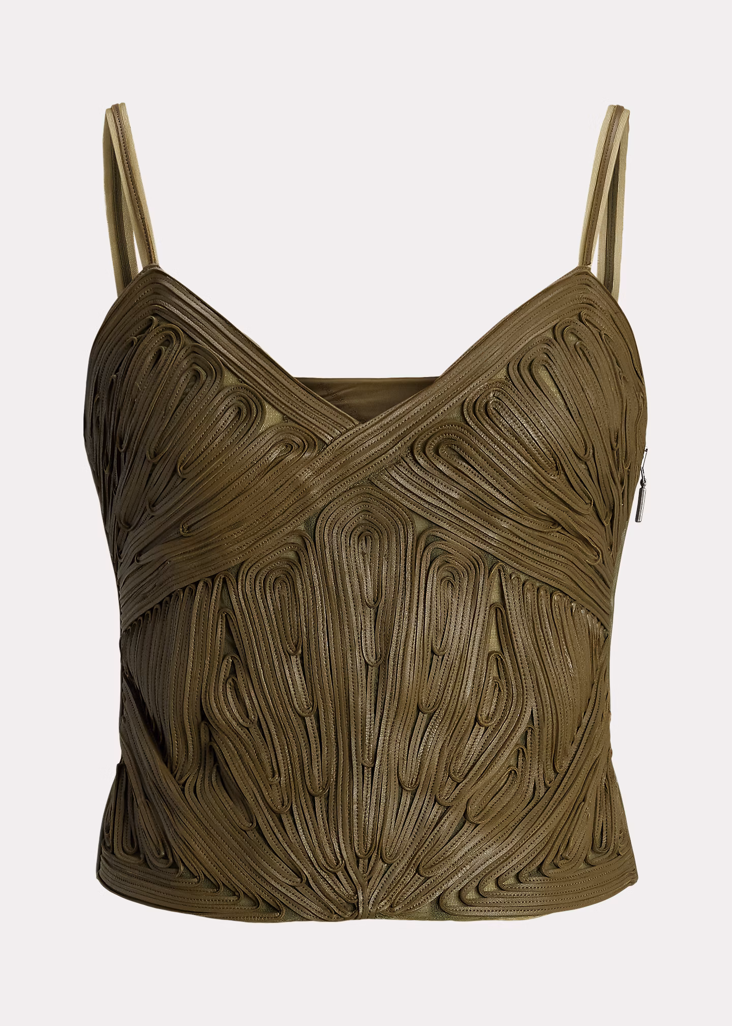 Ärmelloses Tülloberteil Naylor mit Leder - RALPH LAUREN OUTLET