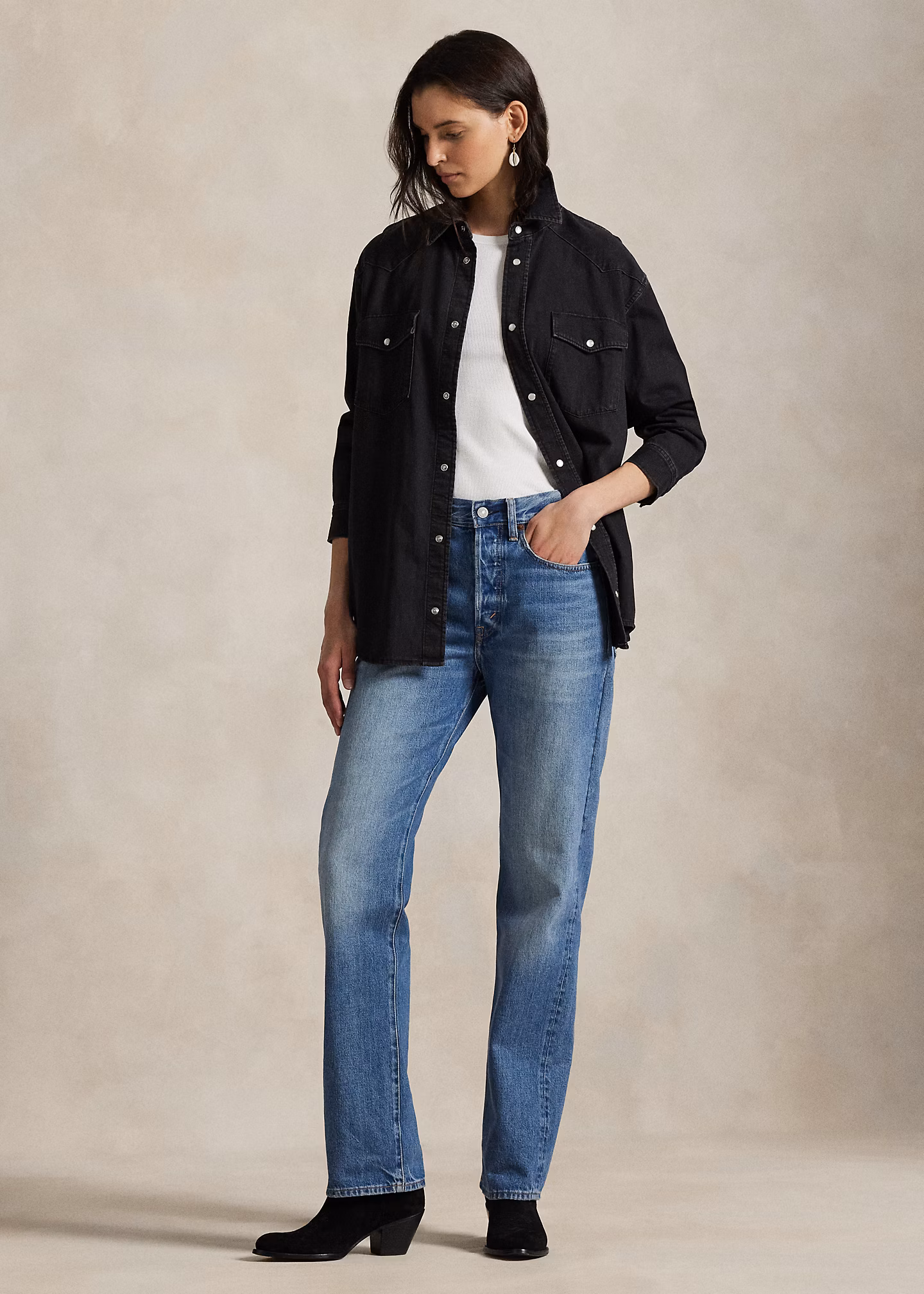 Big-Fit Westernhemd aus Denim - RALPH LAUREN OUTLET