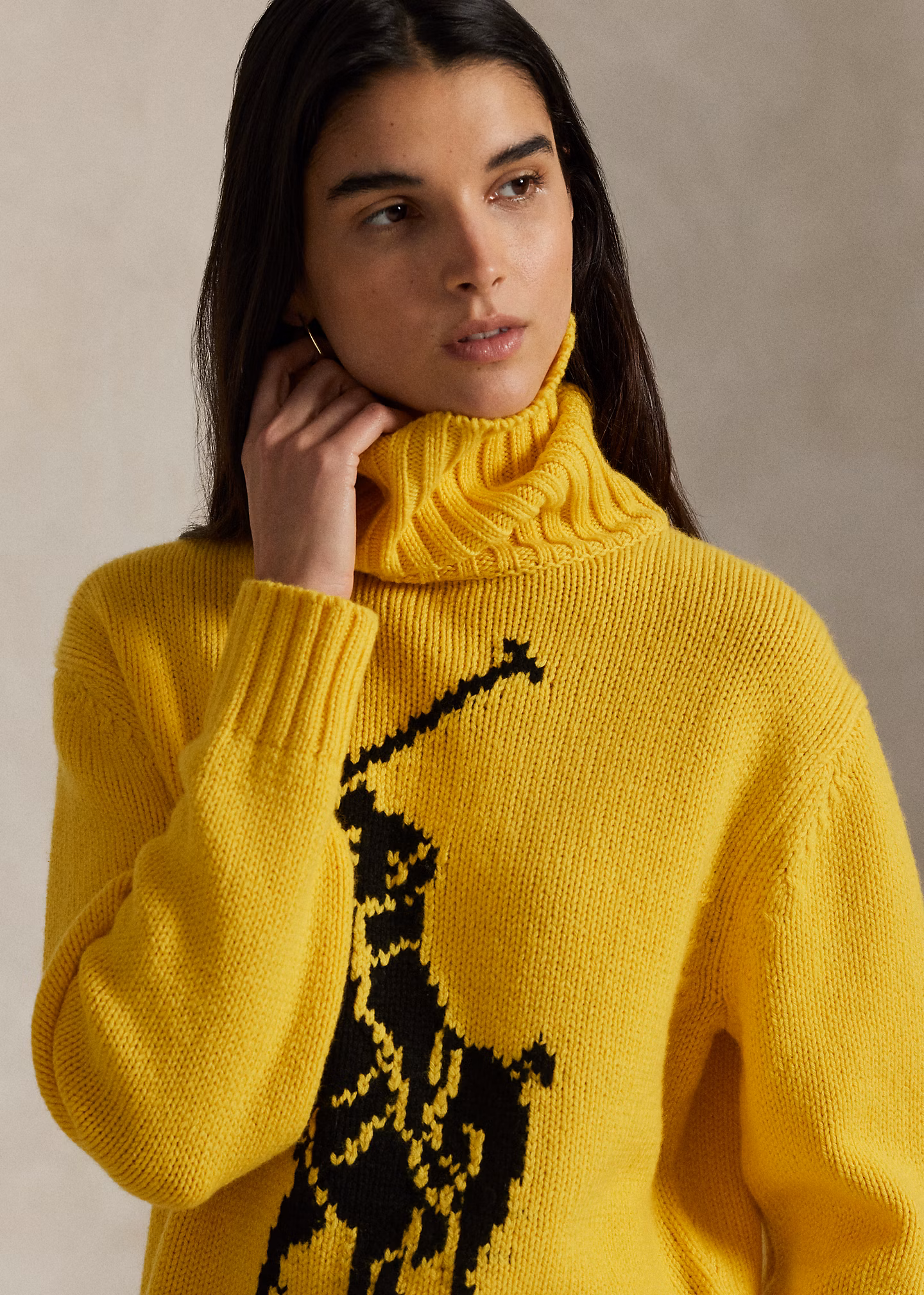 Big Pony Rollkragenpullover aus Wolle - RALPH LAUREN OUTLET