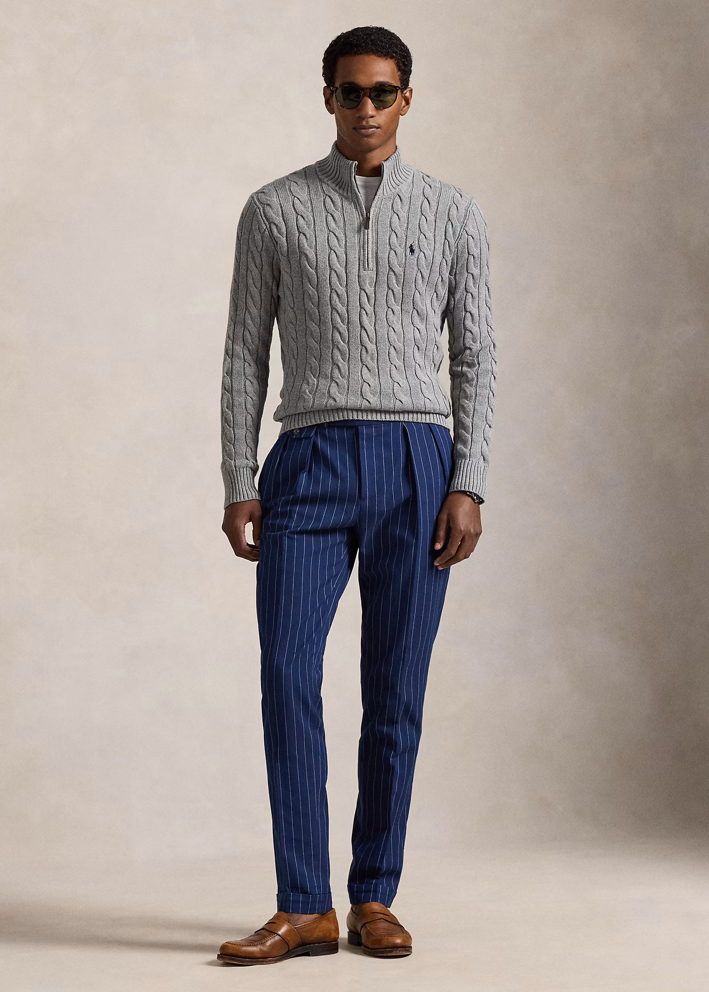 Baumwollpullover mit Zopfmuster - RALPH LAUREN OUTLET