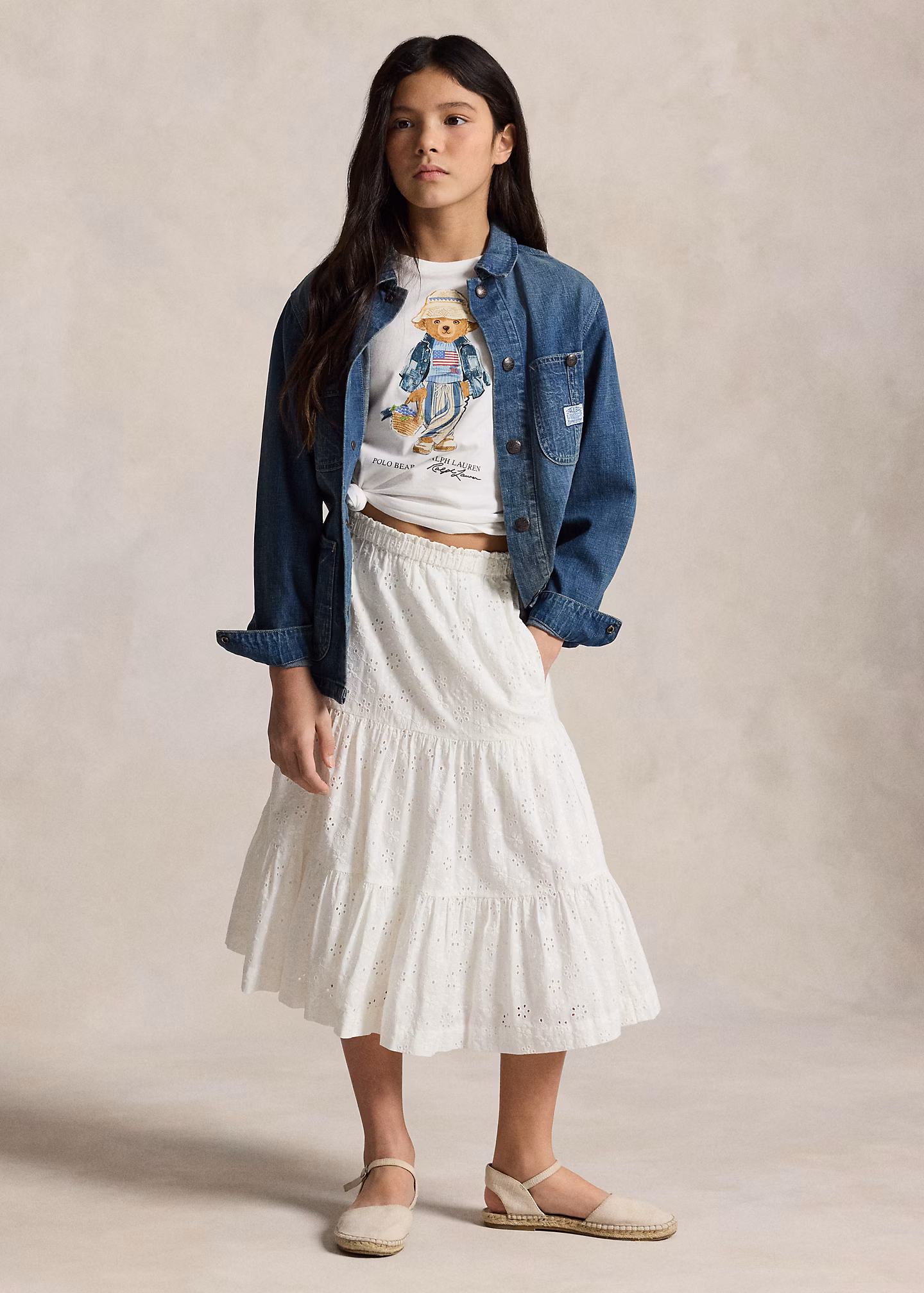 Baumwoll-Maxirock mit Lochstickerei - RALPH LAUREN OUTLET