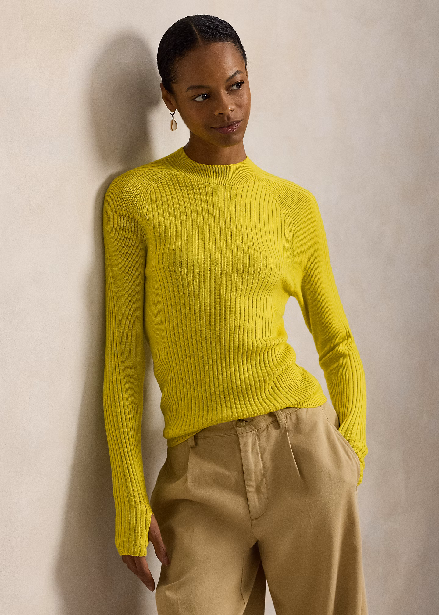 Rippenstrick-Pullover aus Wolle - RALPH LAUREN OUTLET